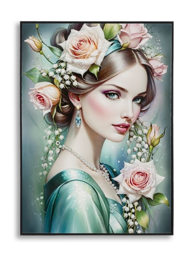Mauro Ferretti Fantasie Gelakt Canvas met Frame – Luxe Muurdecoratie 72 × 102 cm