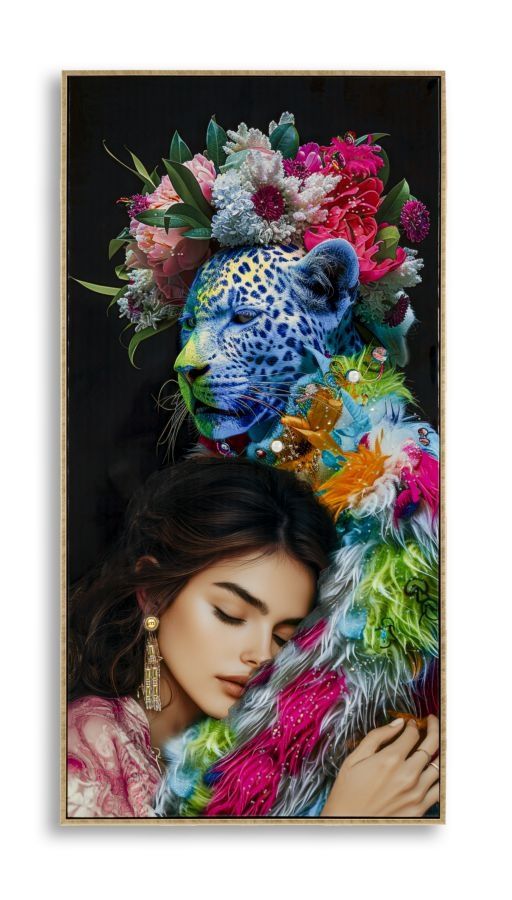 Mauro Ferretti Moira – gelakte canvas met frame, 52 × 104 cm