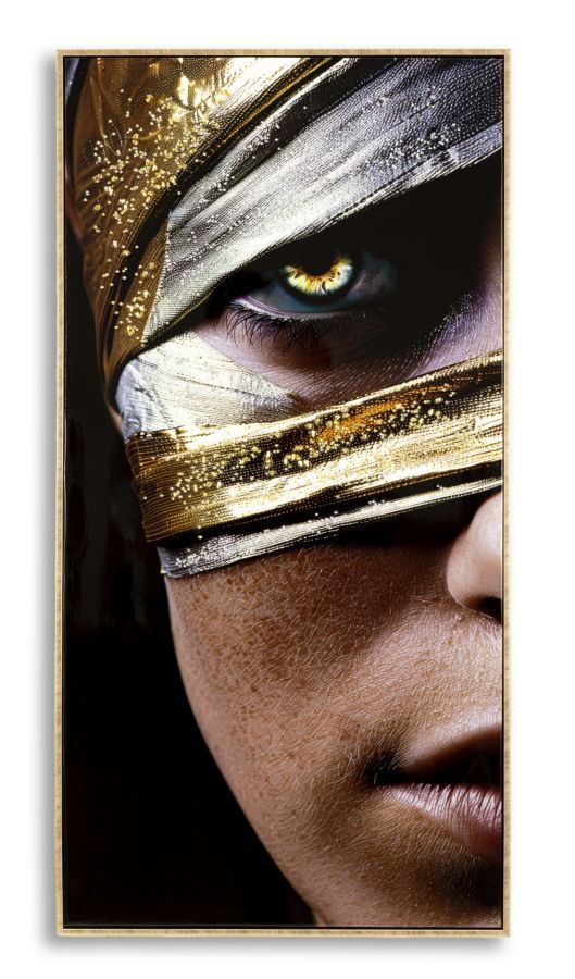 Mauro Ferretti Nairobi Gelakt Canvas met Frame – Moderne Muurkunst 52 × 104 cm