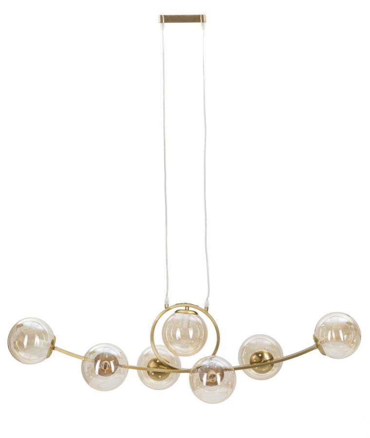 Mauro Ferretti Plafondlamp Japan – 7‑lamp armatuur, 115 cm × 30 cm × 36 cm