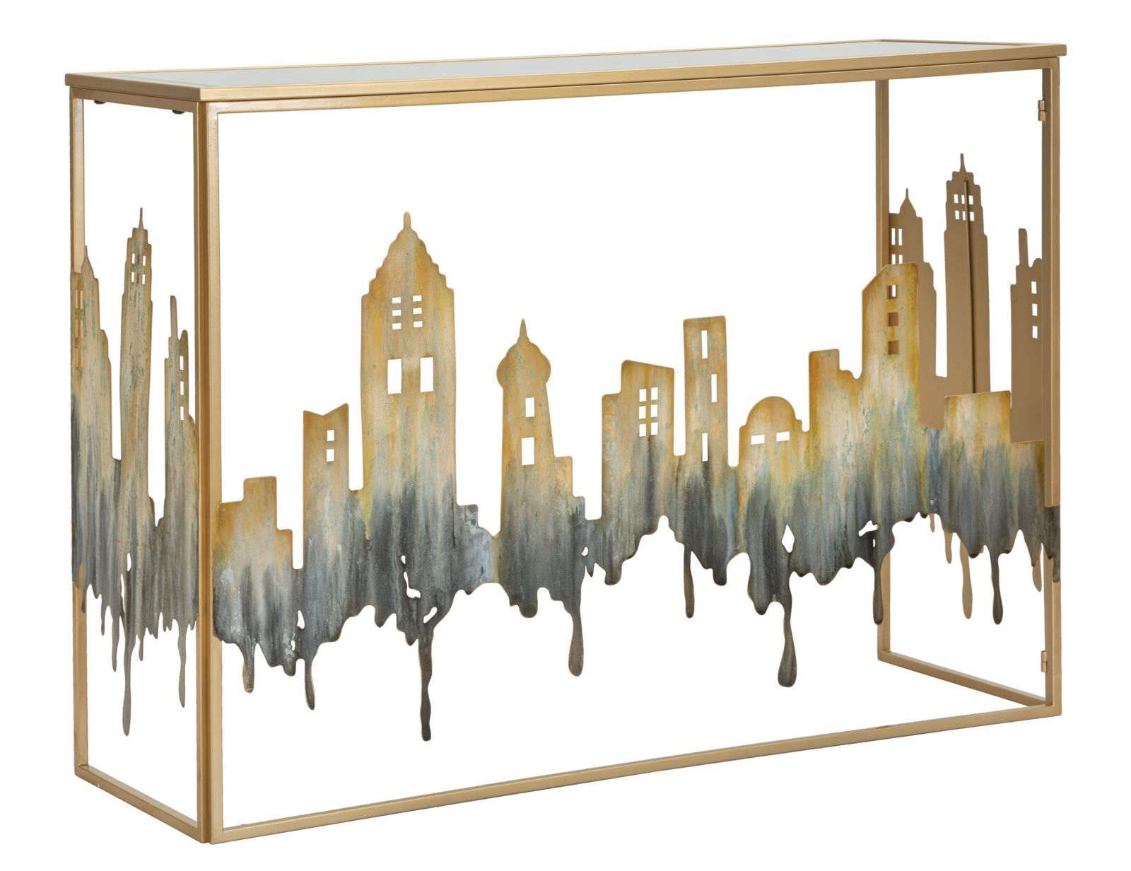Mauro Ferretti STAD Console 110 × 38,5 × 81 cm – Moderne Sidetabel voor Stijlvolle Interieurs