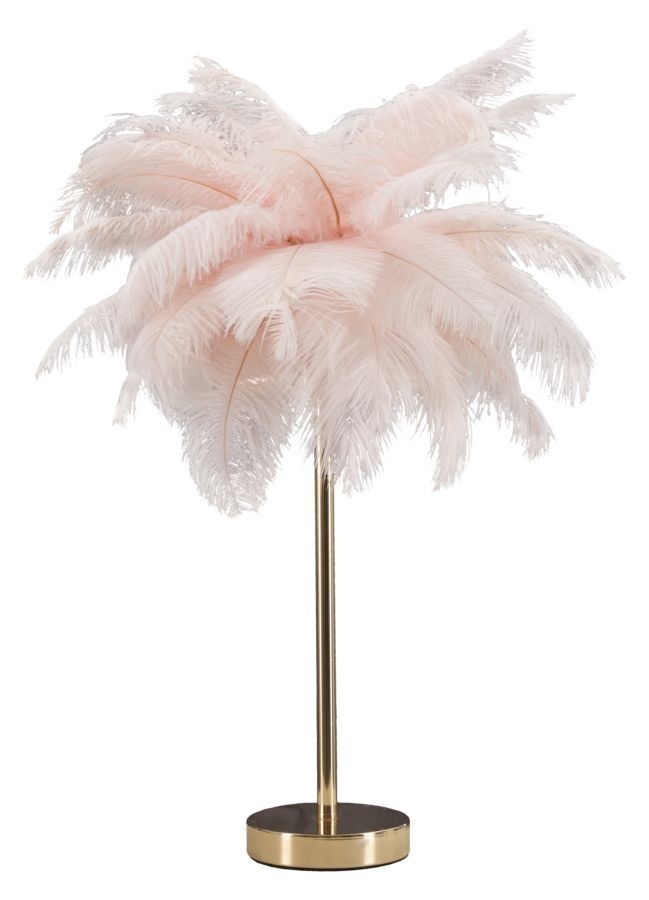 Mauro Ferretti tafellamp Palm roze – elegante ronde lamp met 40 cm diameter