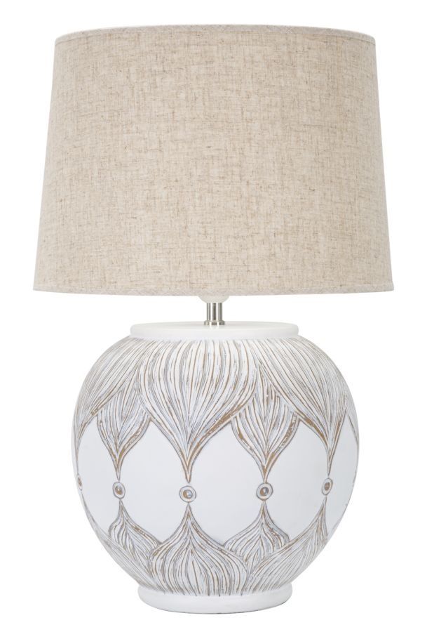 Mauro Ferretti Tafellamp Polyresin Rond – 38 cm Ø, 59 cm Hoog