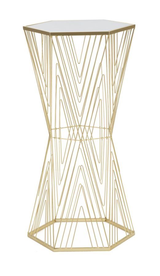 Mauro Ferretti Telefoonhouder Lijnpatroon – Strakke Bijzettafel 40×35×80 cm