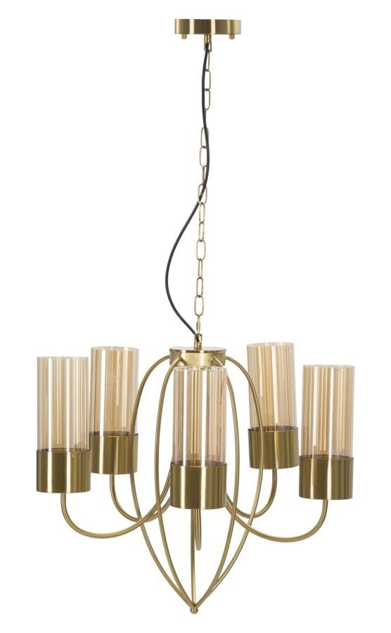 Mauro Ferretti Versailles 5‑lampen plafondlamp – Elegante kroonverlichting Ø 80 cm, 103 cm hoog