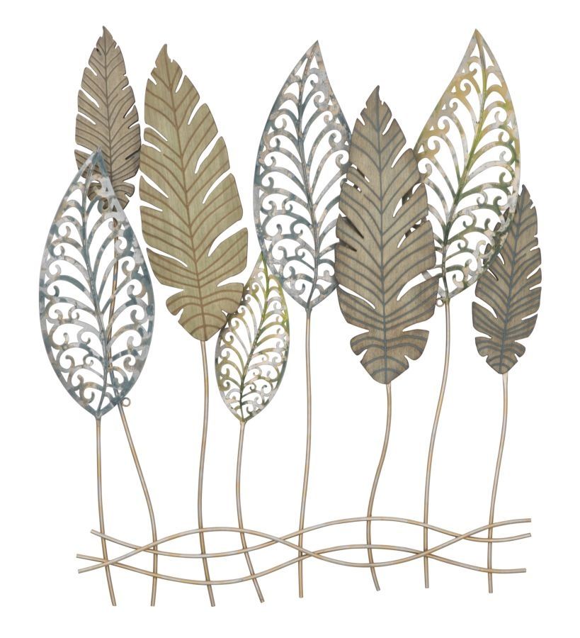 Mauro Ferretti Wanddecoratie Foglie – Elegante Metalen Kunst voor Moderne Woonruimtes