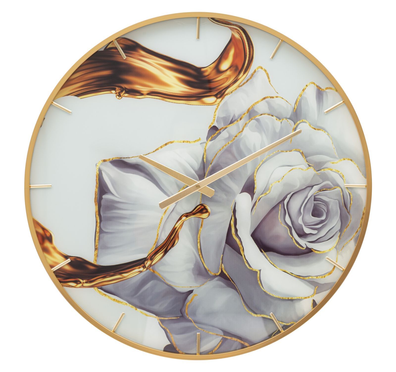 Mauro Ferretti Wandklok Glazen Roos Ø 60 cm – Elegante Tijdwaarneming voor Elk Interieur