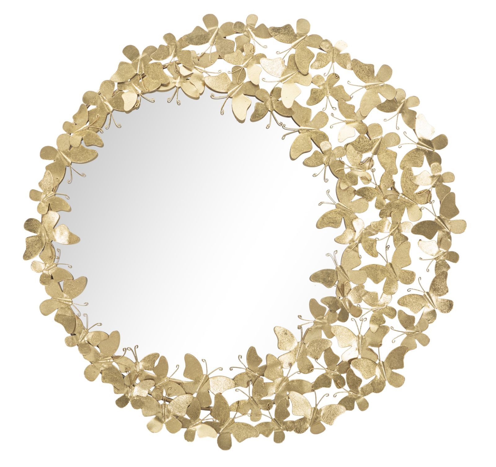Mauro Ferretti Wandspiegel Glam Butterfly – Elegante Rondvormige Spiegel voor een Stralende Woonkamer
