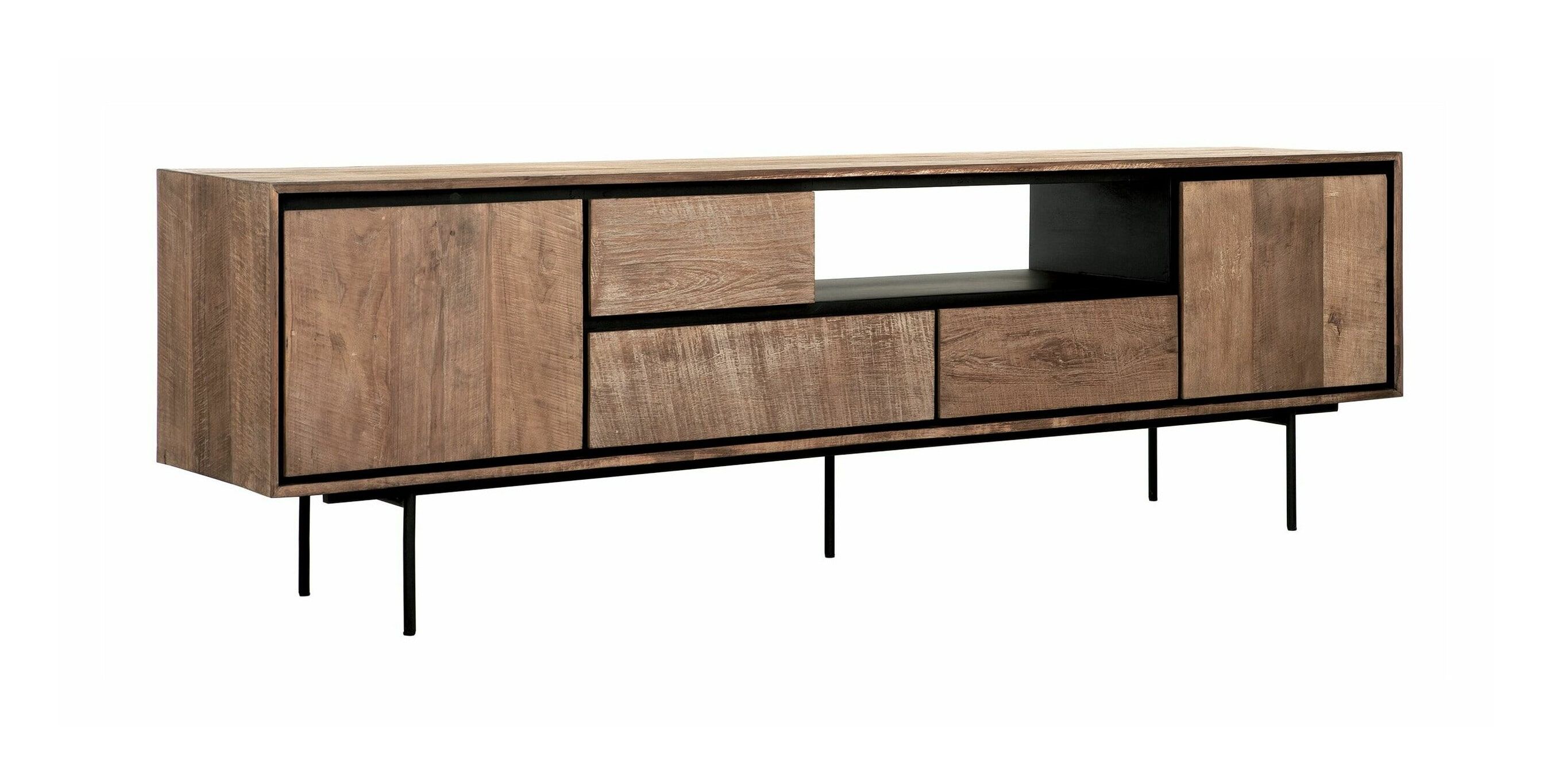 Metropole TV-meubel van DTP Home – 195 cm natuurlijke teakhoutlook