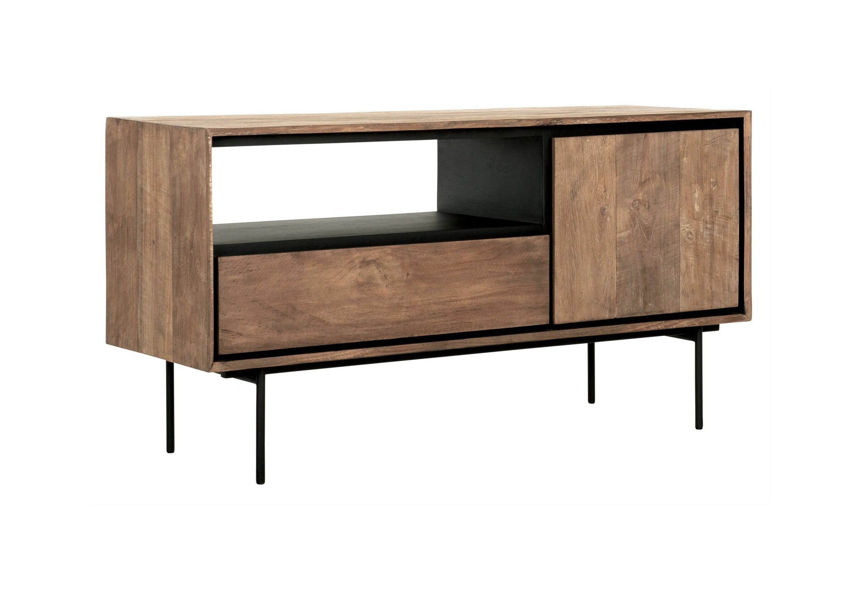 Metropole TV-meubel van gerecycled teakhout – 115 cm, natuurkleur