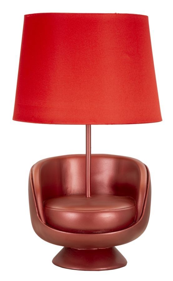 Mid‑Century Rode Tafellamp – Mauro Ferretti