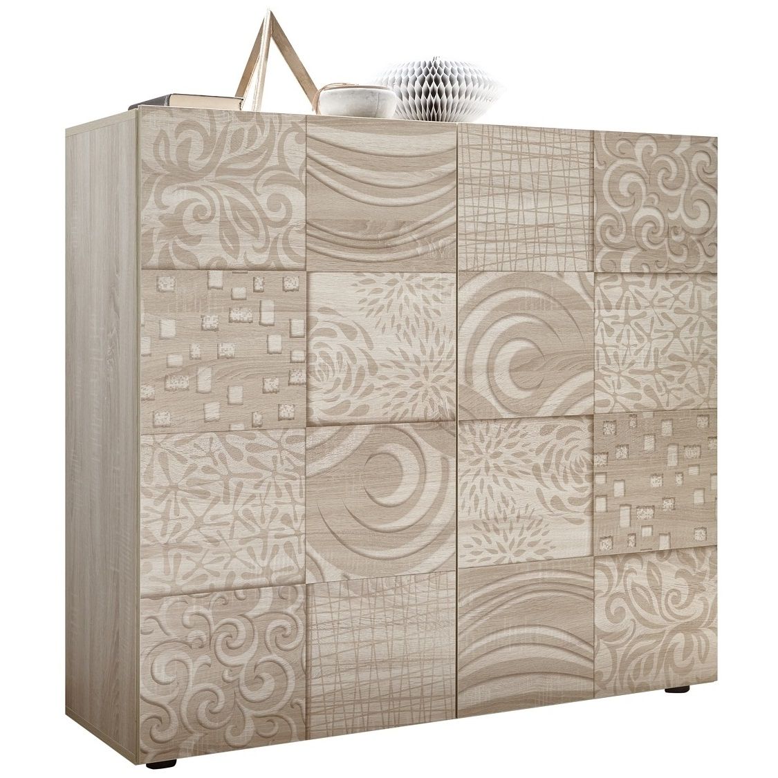 Miro Opbergkast 121 cm – Sonoma Eiken, Stijlvol & Functioneel