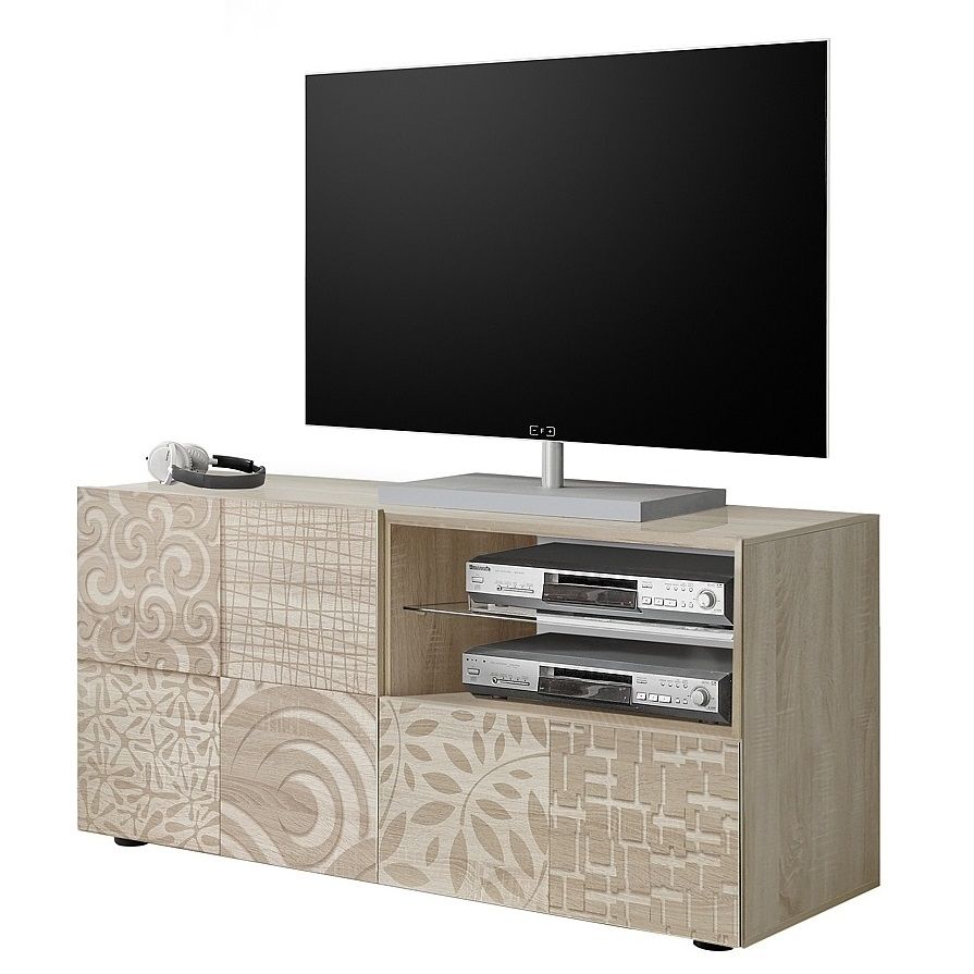 Miro Tv‑meubel 121 cm in sonoma eiken – stijlvol en functioneel