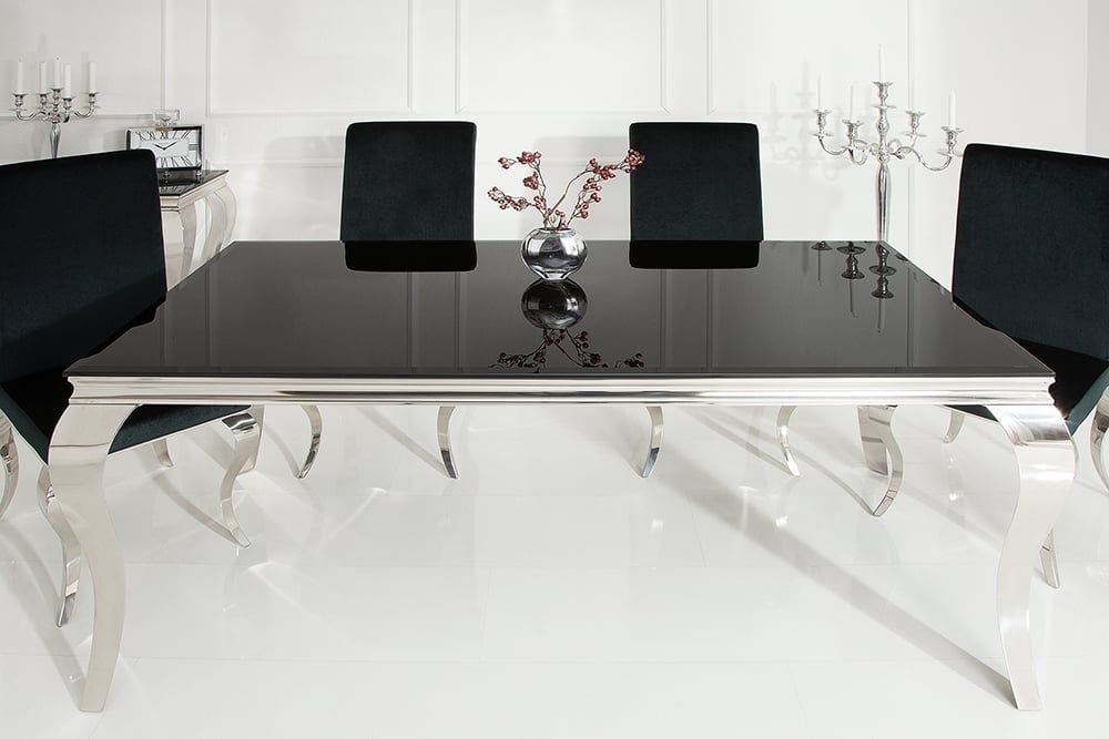 Moderne Barokke Eettafel 200 cm – Zwart van Invicta Interior