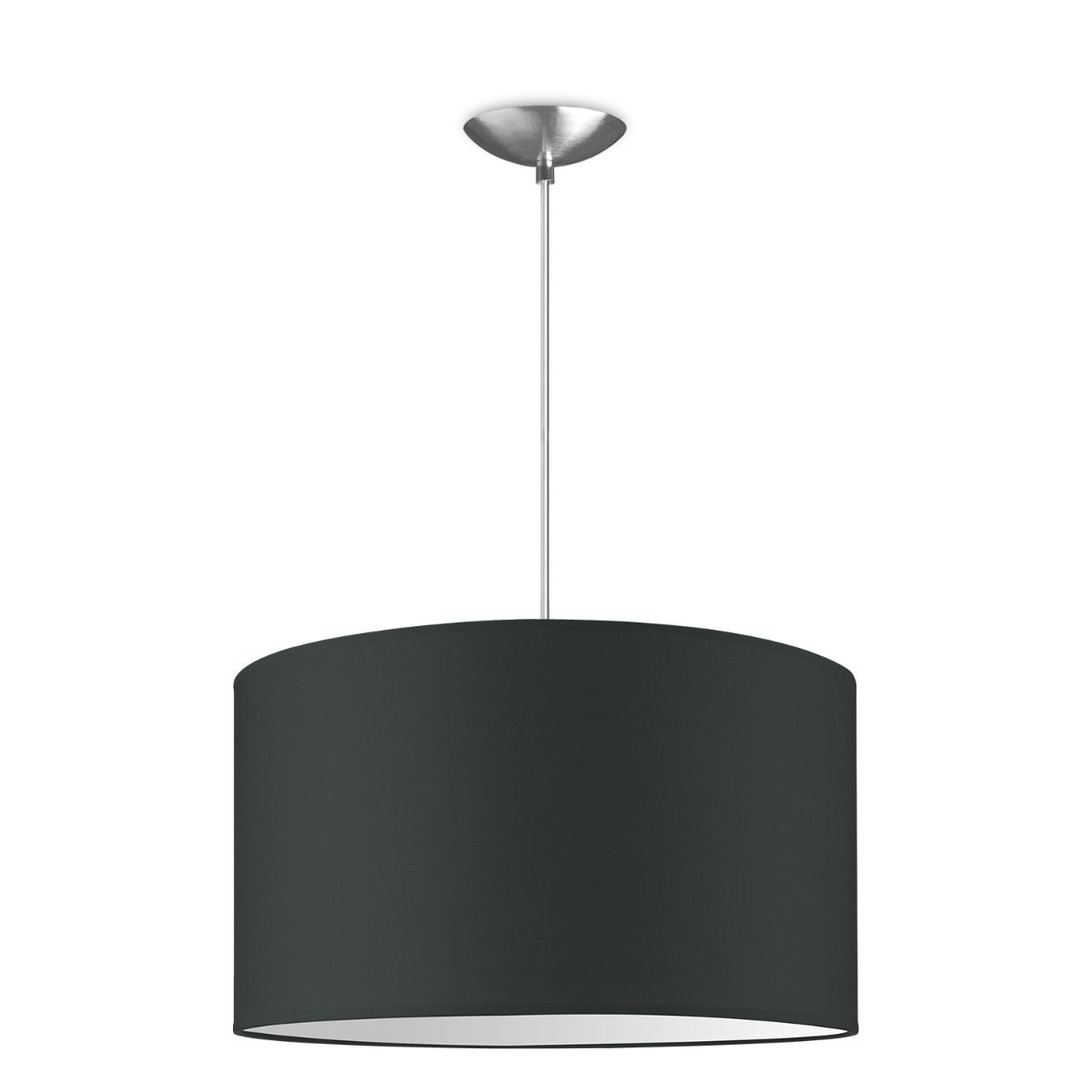 Moderne Bling‑Basic Hanglamp – Antraciete Stoffen Pendel voor Sfeervol Wonen