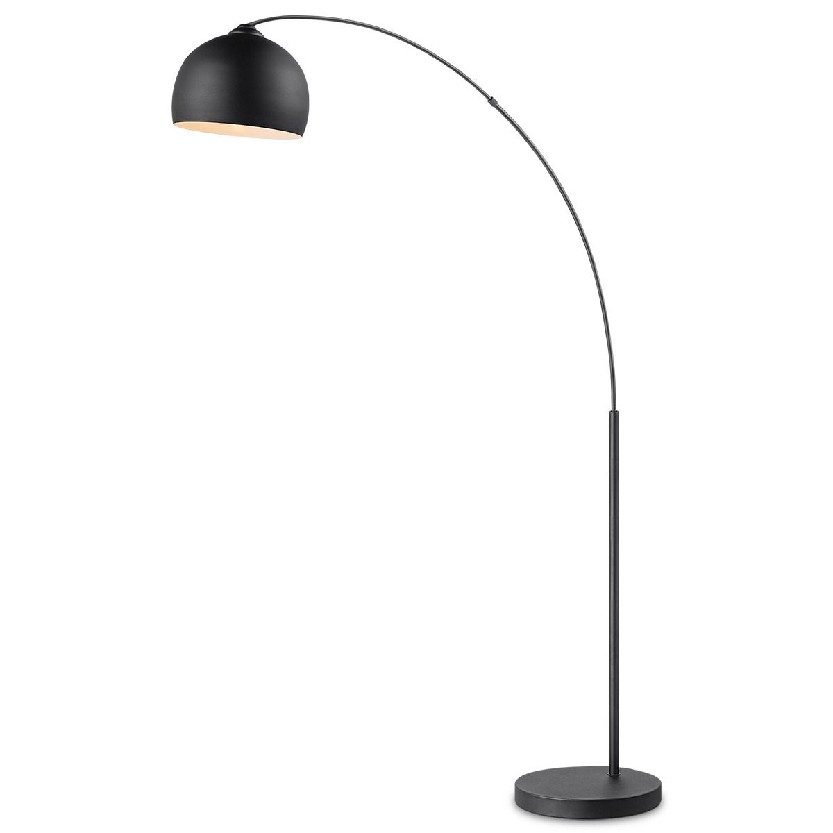 Moderne BoogVloerlamp Fisher – Zwarte staande lamp met verstelbare kap
