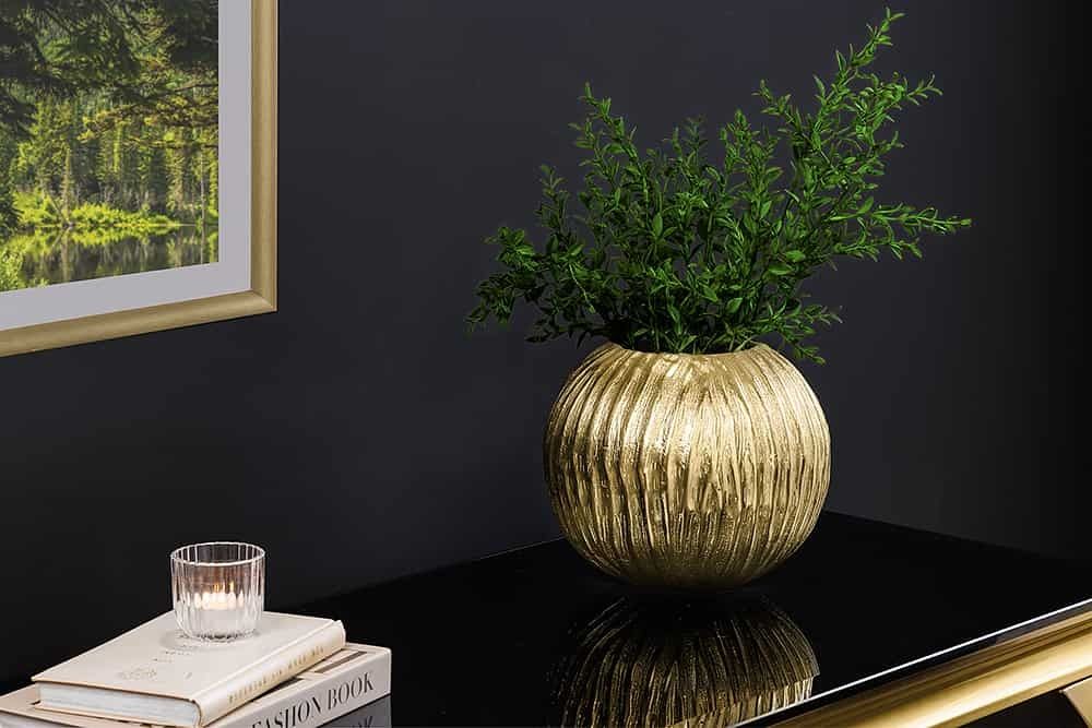 Moderne Elegance Vaas 25 cm – Gouden Antiek Design van Invicta Interior