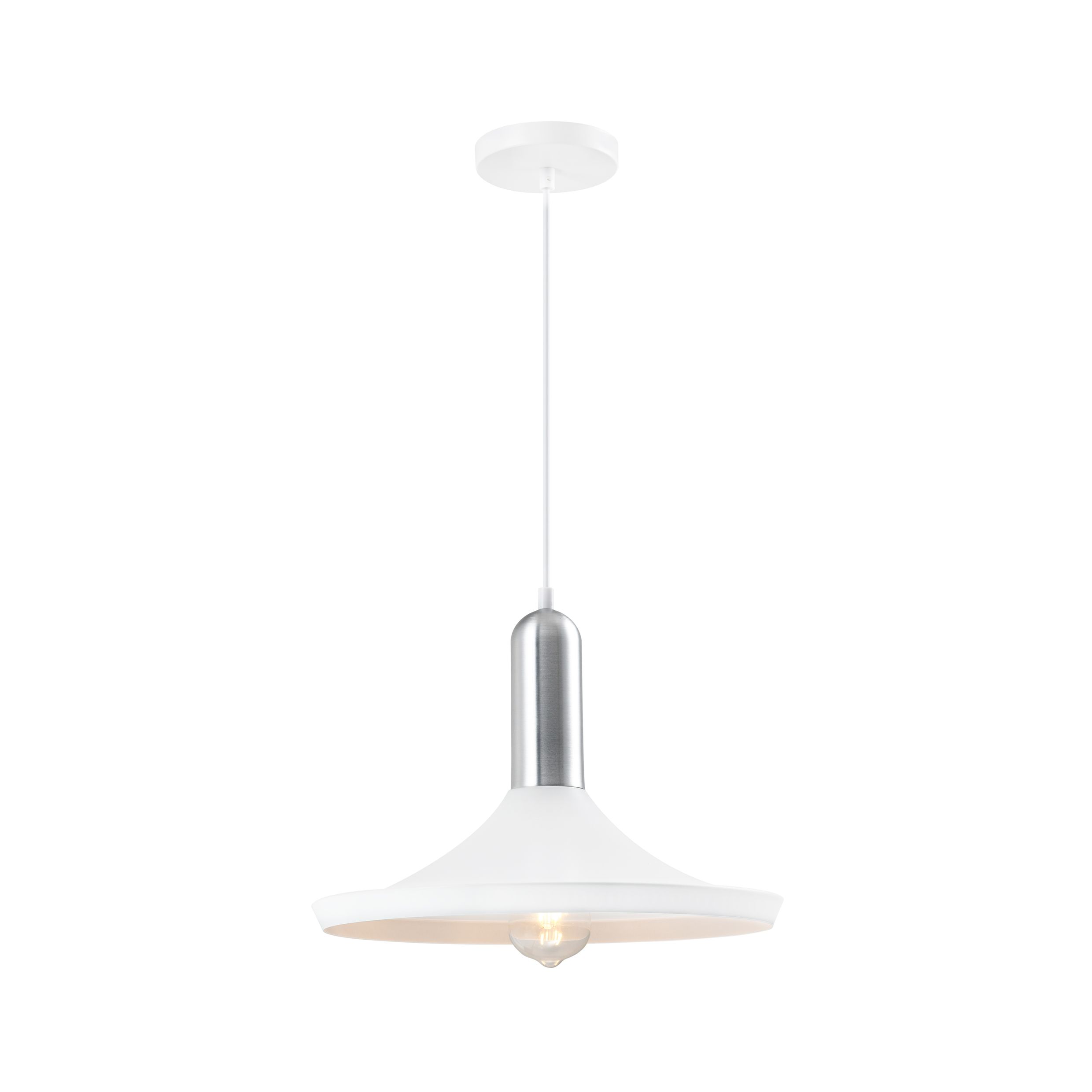 Moderne QUVIO hanglamp in wit – aluminium, 36 cm, dimbaar