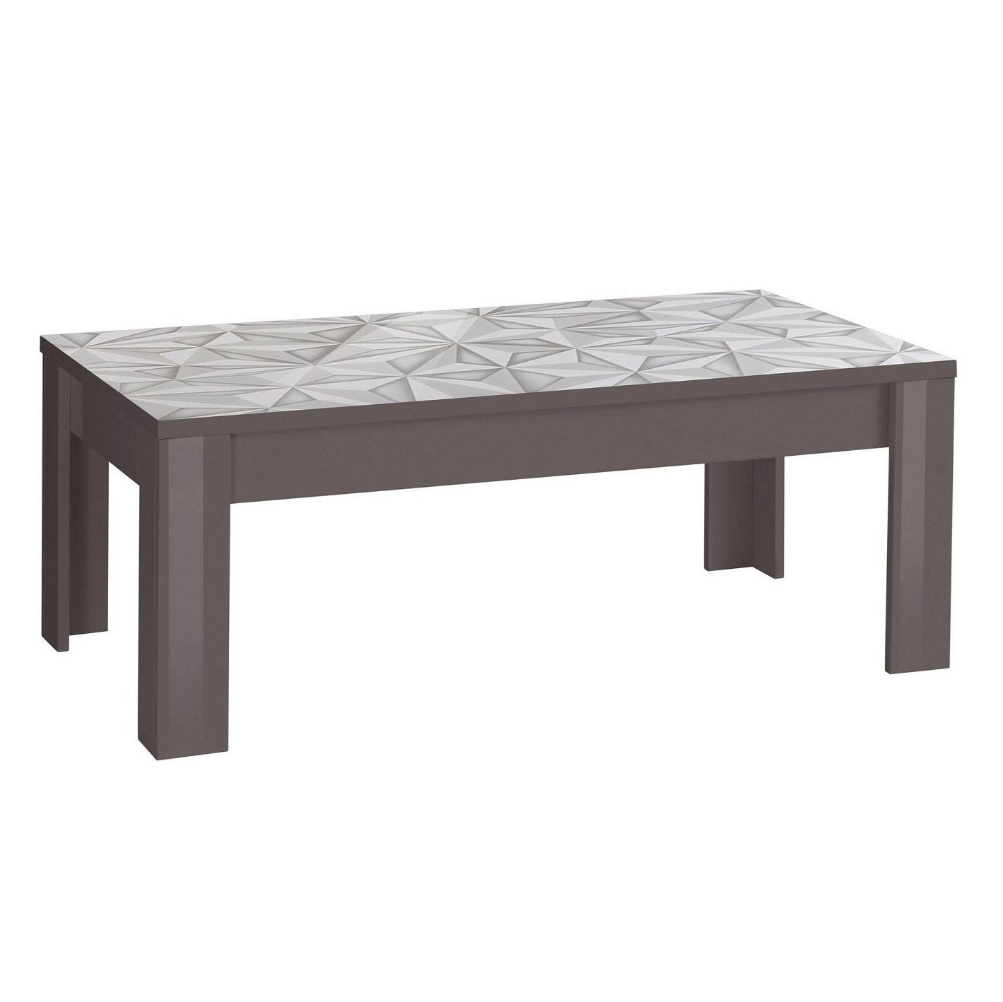 Moderne Salontafel Prisma – 122 cm hoogglans antraciet, Italiaans design