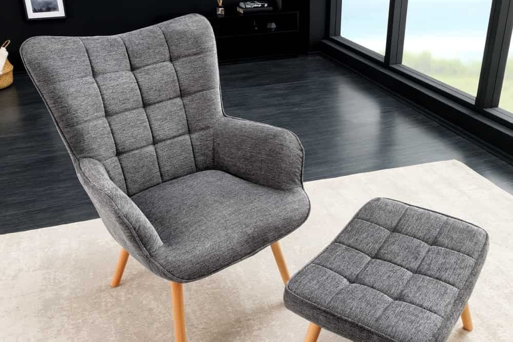 Moderne Scandinavische Fauteuil in Grijs – Invicta Interior