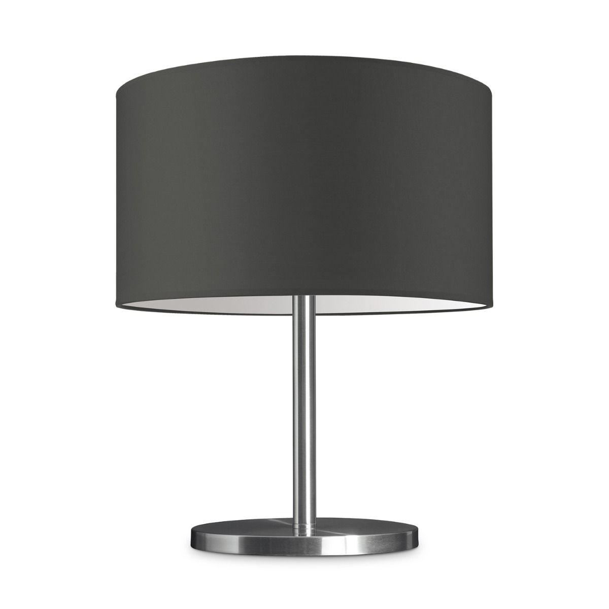 Moderne tafel lamp Mauro – Antraciet, stof & metaal, 35,6 cm hoog