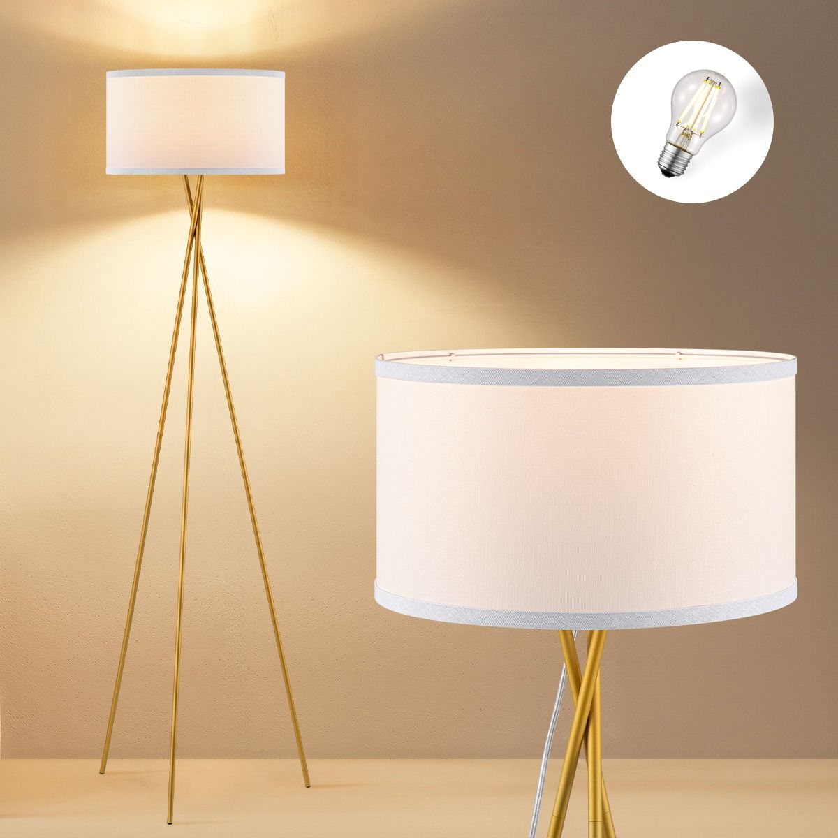 Moderne Vloerlamp van Home Sweet Home – Strak design, warme sfeer