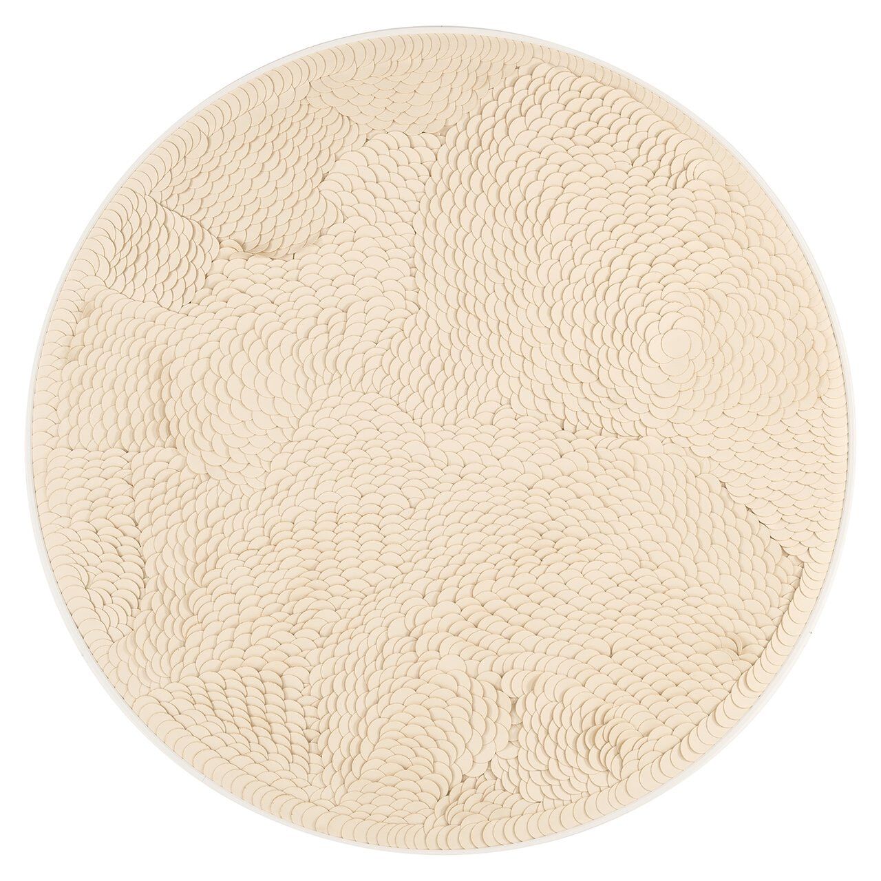 Moderne Wanddecoratie Richmond Flow Leder – Strakke 110 cm Wit