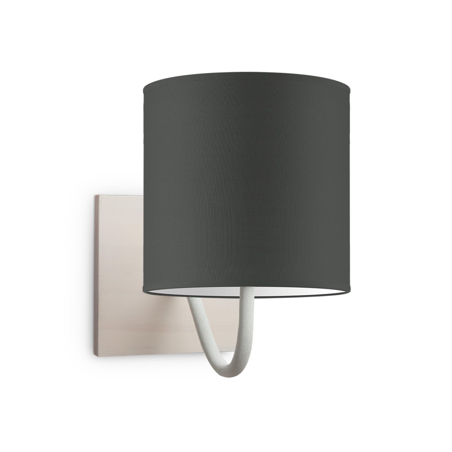 Moderne Wandlamp Beach Bling – Antraciet Stoffenkap voor Warm Strandsfeer