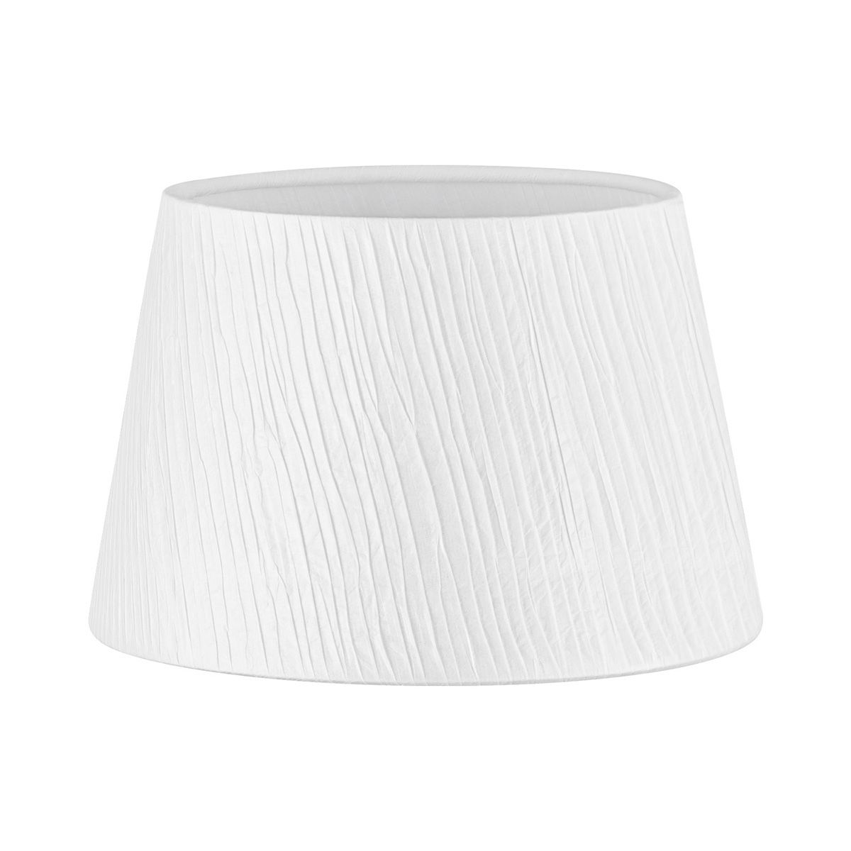 Moderne witte papieren lampenkap – conisch, handgemaakt, E27‑fit