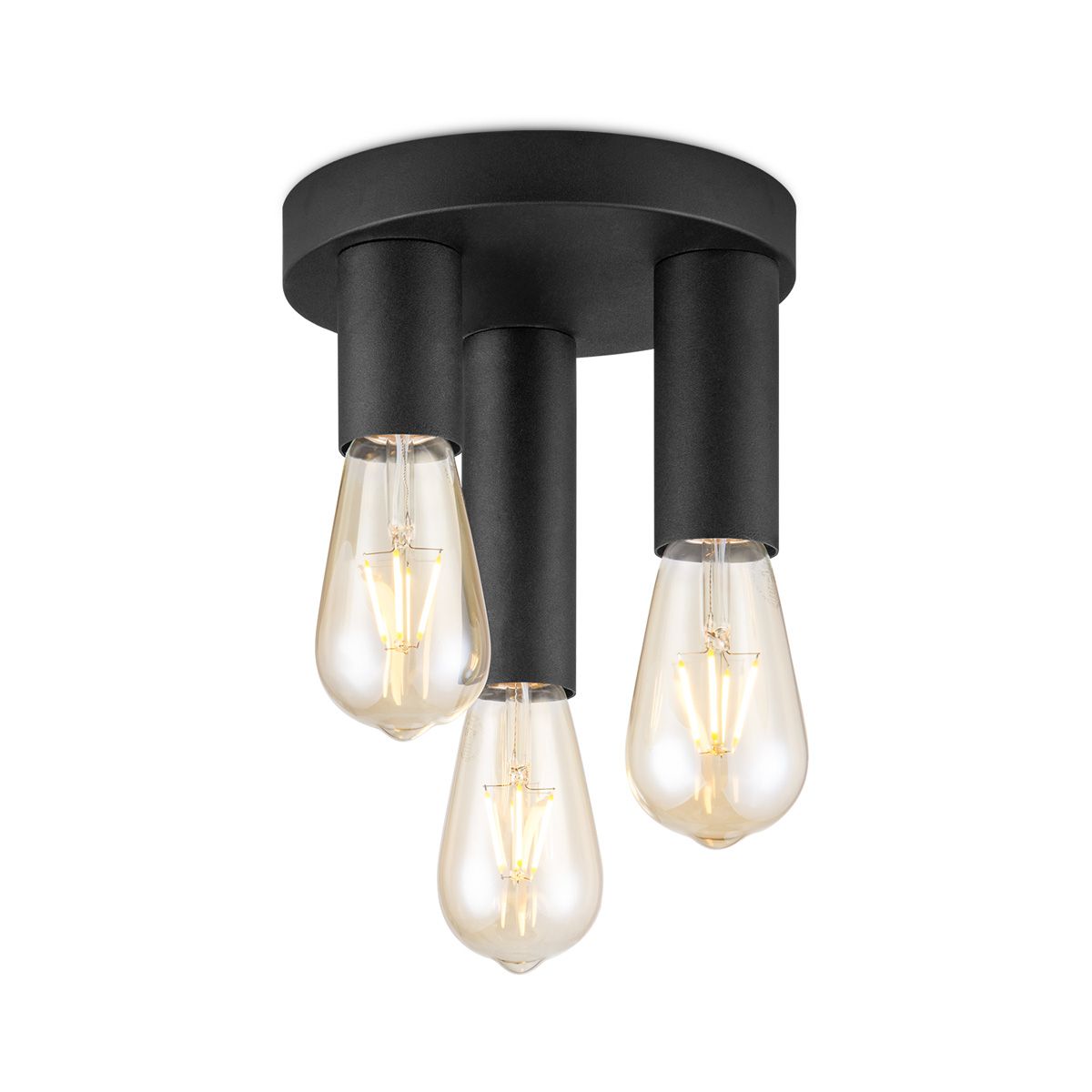 Moderne Zwarte LED Plafondlamp met Drie Lichtpunten – Home Sweet Home