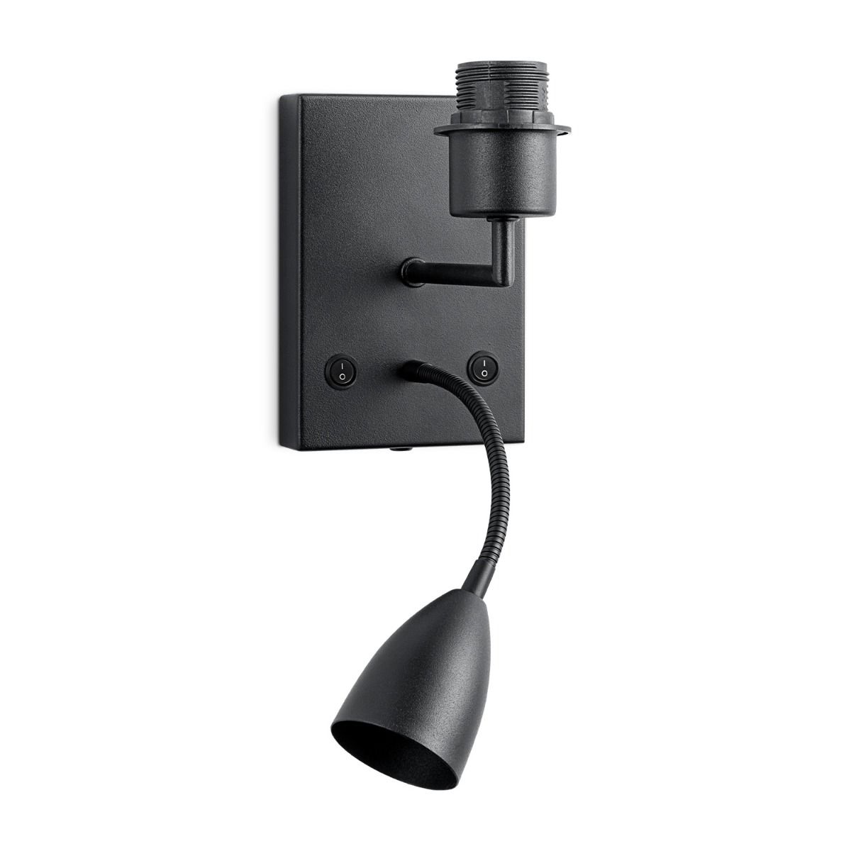 Moderne Zwarte Muurlamp met GU10‑ en E27‑lampvoet – Stijlvolle Verlichting voor Hal en Slaapkamer