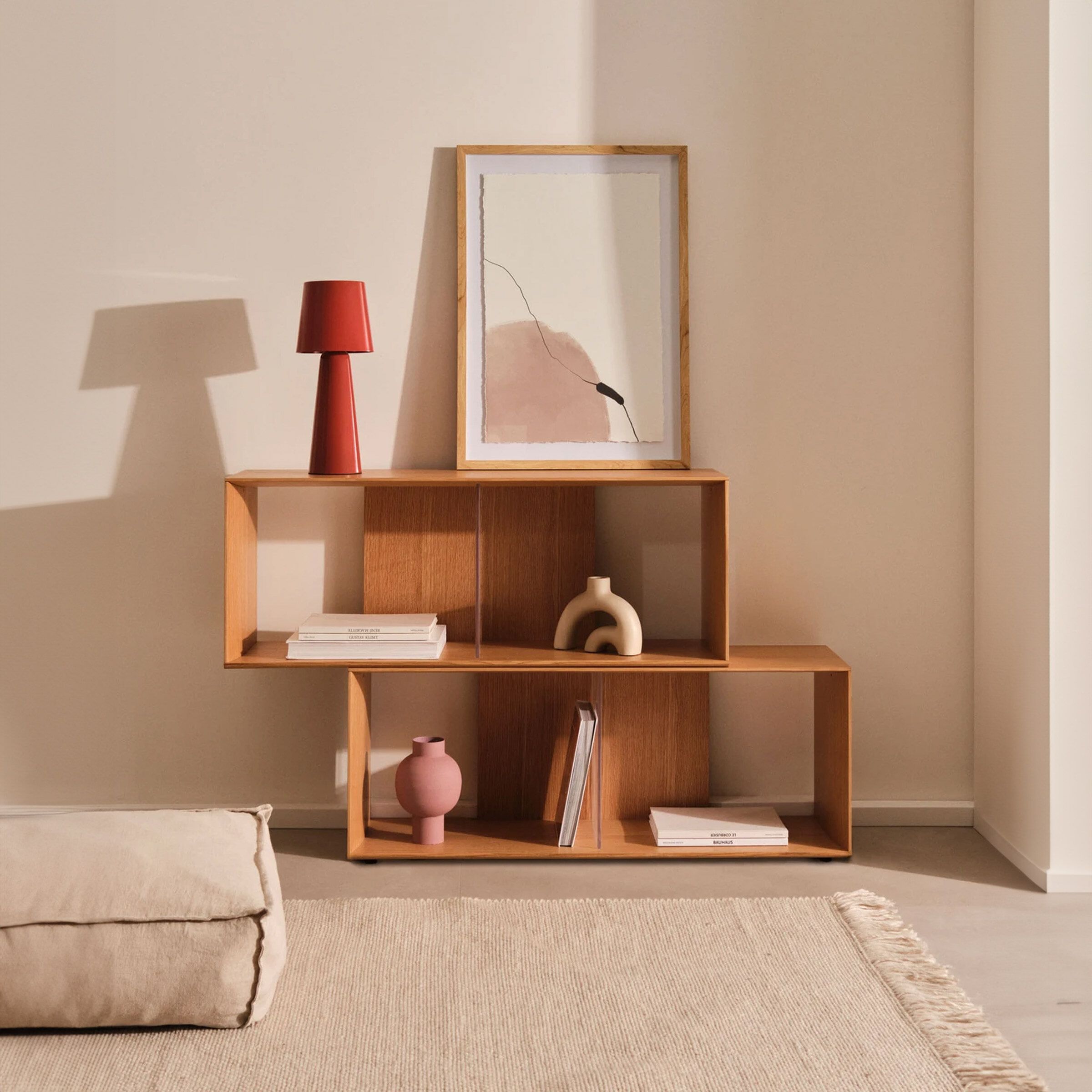 Modulair Wandrek Litto van Kave Home – Eikenfineer, flexibel en stijlvol