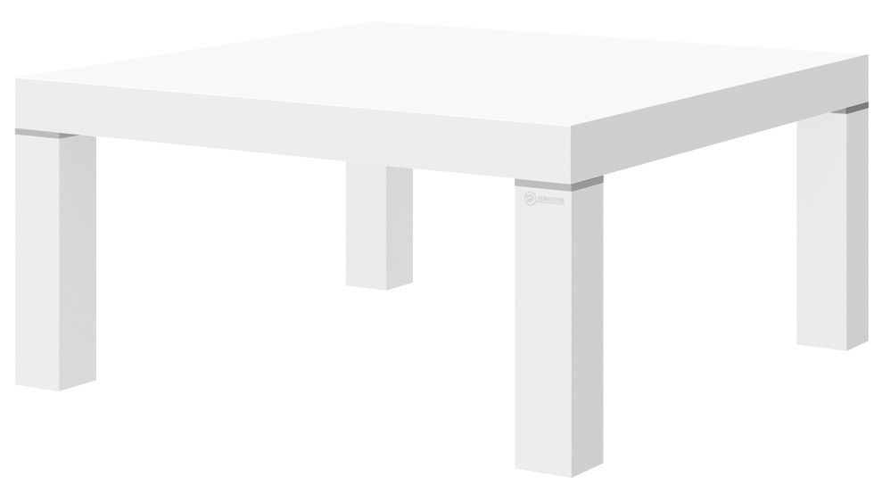 Monaco 100 cm vierkante salontafel – modern hoogglans wit voor elke ruimte
