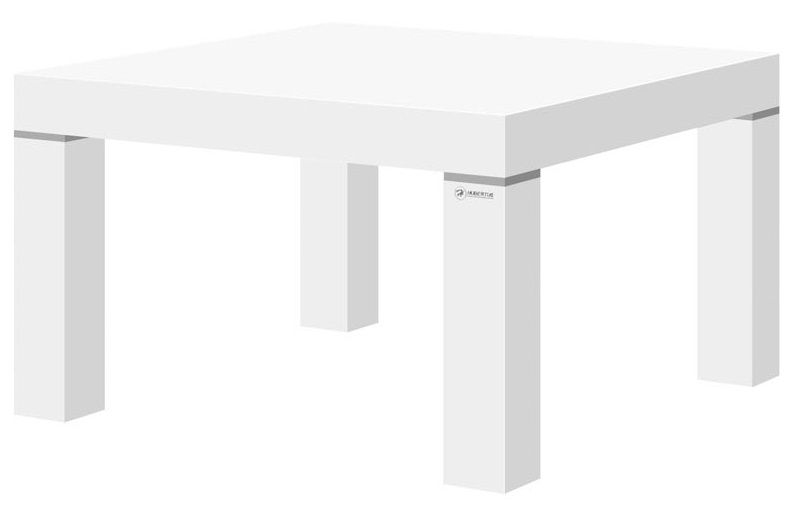 Monaco 80 cm Hoogglans Witte Vierkante Salontafel – Modern Design van Hubertus Meble