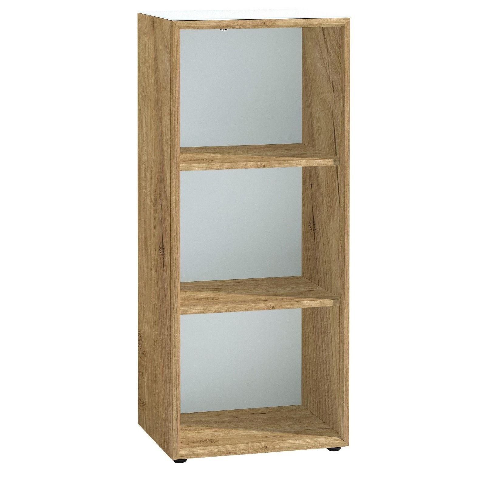 Monteria Open Boekenkast 120 cm – Navarre eiken & wit, stijlvol en functioneel
