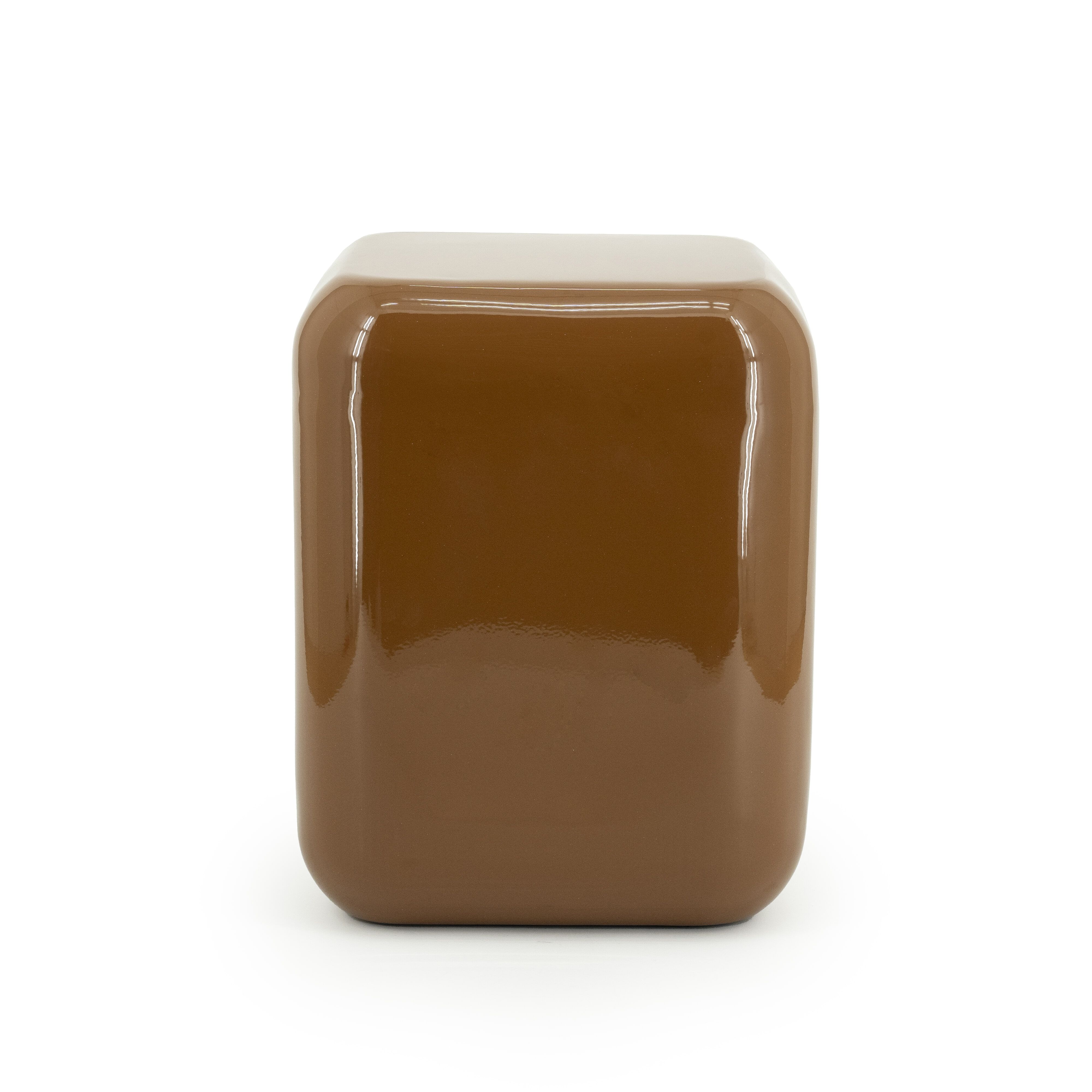 Mosterdgele By‑Boo Poef/Dixon Bijzettafel – Compact, Stijlvol en Functioneel