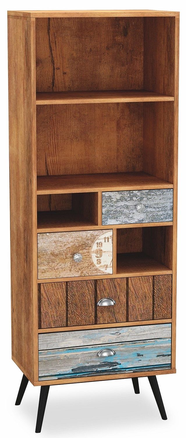 Multicolor Boekenkast Mezo – 180 cm Hoog voor Functioneel Design