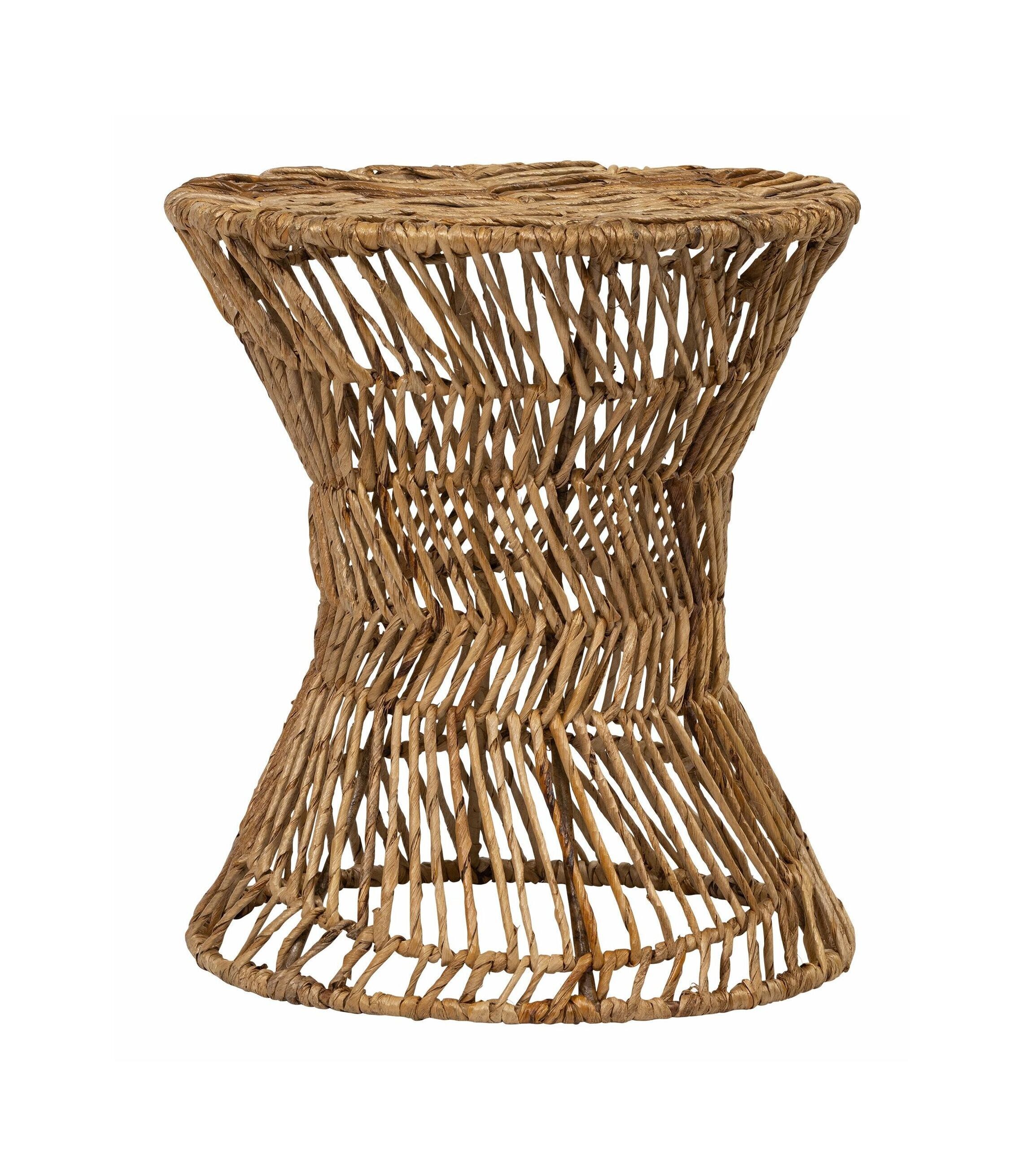 MUST Living Bijzettafel Cala Vadella – Ronde Abaca tafel voor een warme leefruimte