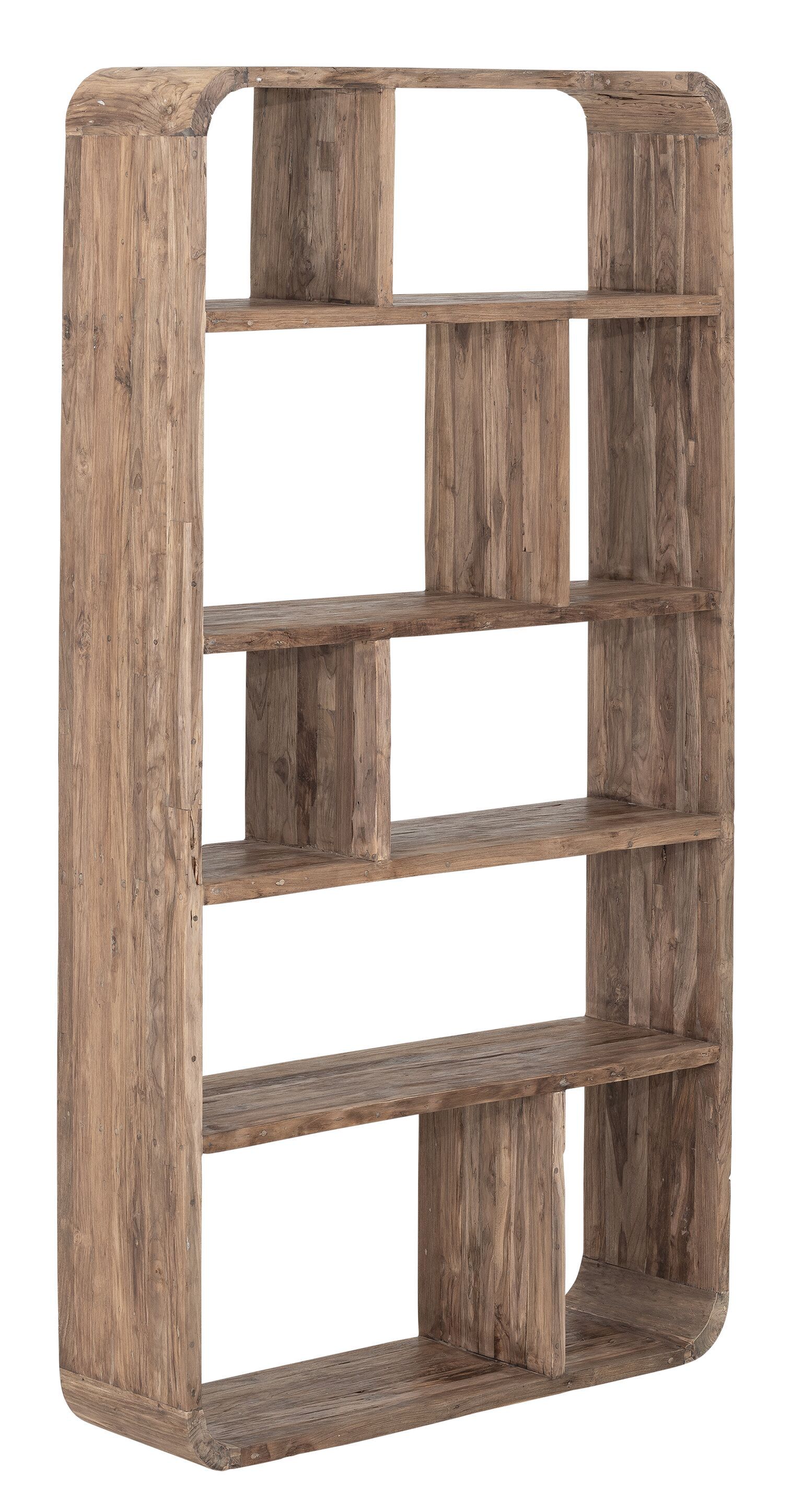 MUST Living Corso Boekenkast – rustieke teakhout 110 × 200 cm