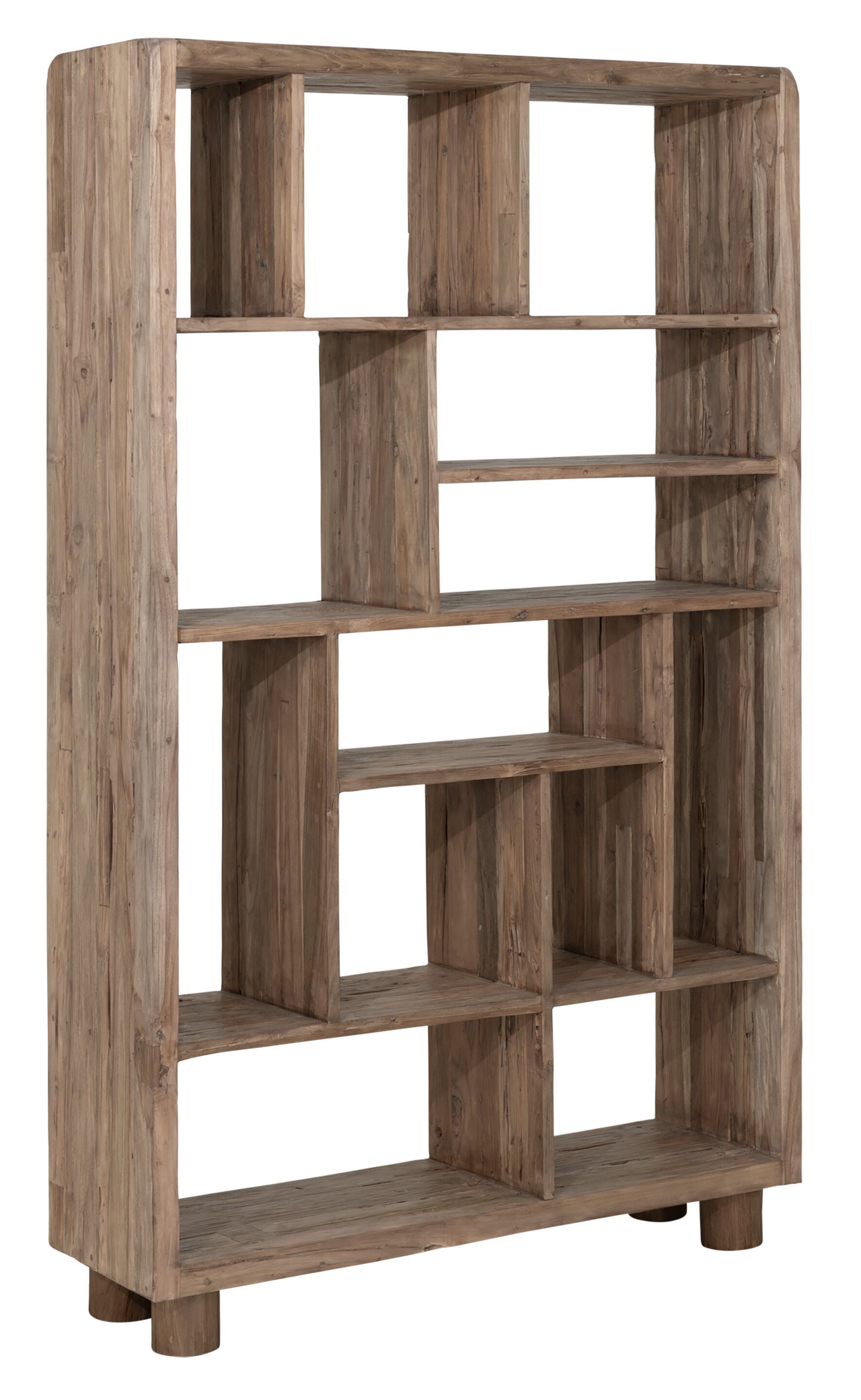 MUST Living Don Teakhouten Boekenkast – 195 cm Hoog, 120 cm Breed