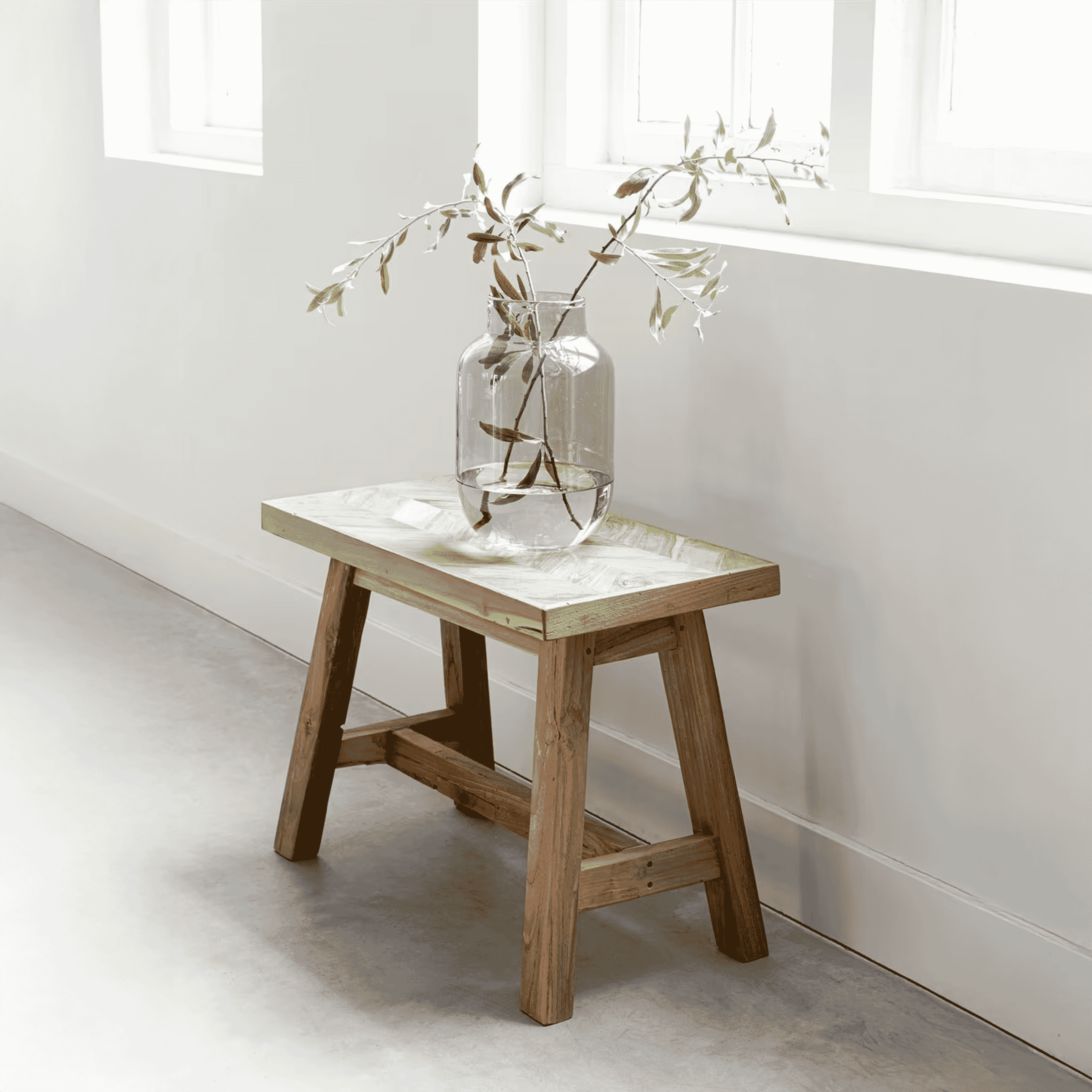 MUST Living Herringbone Krukje van Teakhout – 60 cm Natural