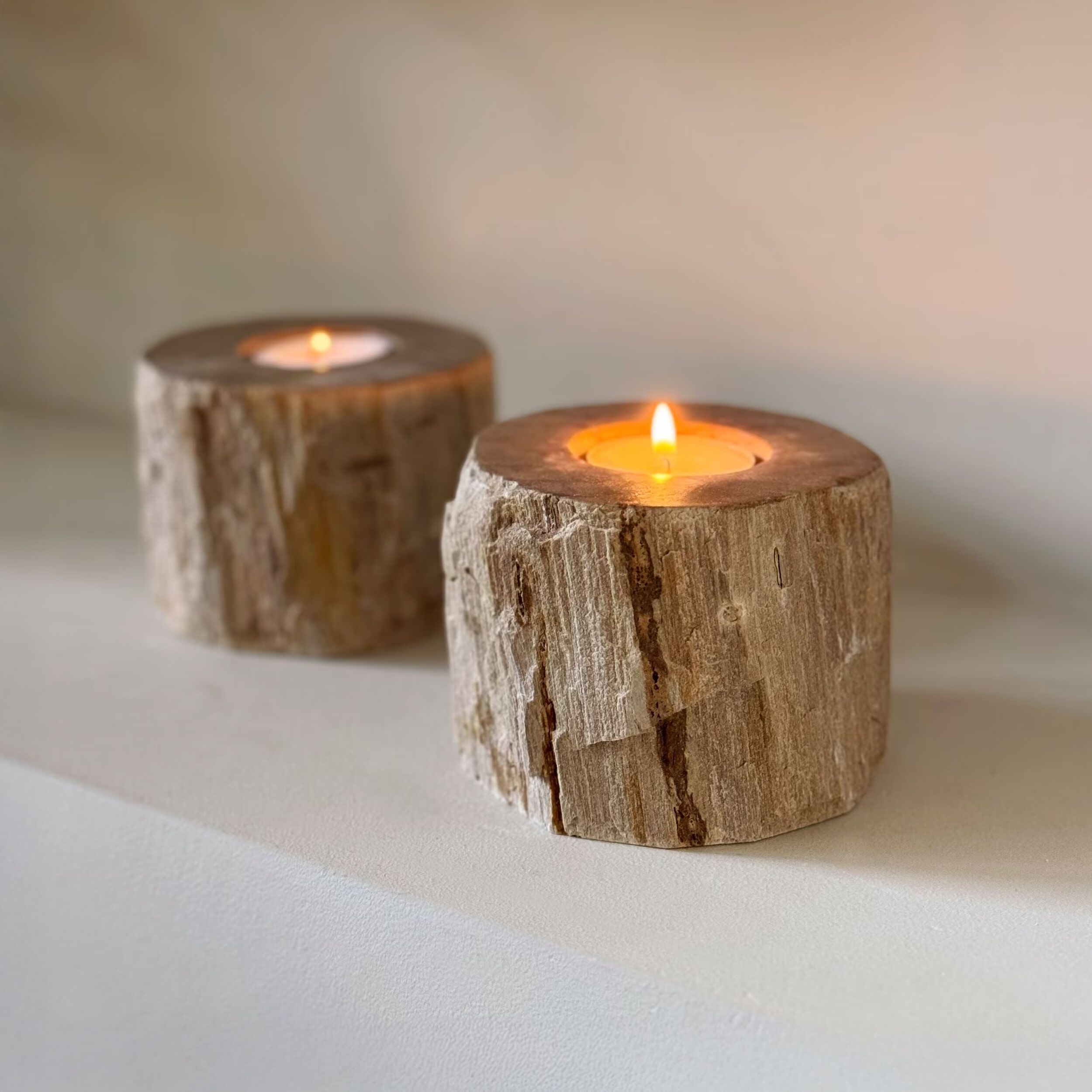 MUST Living Kaarshouder Fossil – Set van 2 in Natuurlijk Beige