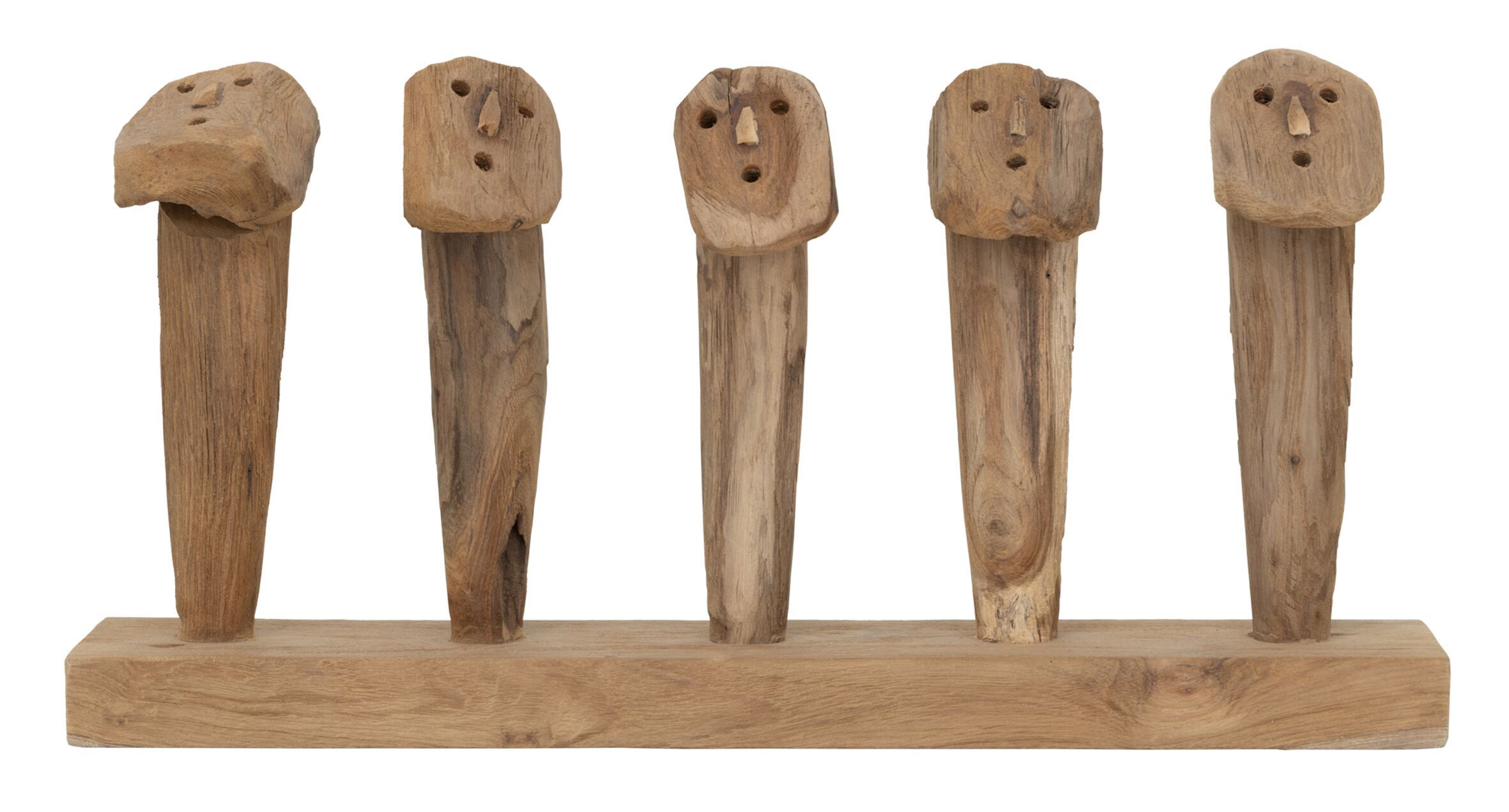 MUST Living Kapstok Liam in gerecycled teakhout – stijlvolle 5‑haken wandkapstok