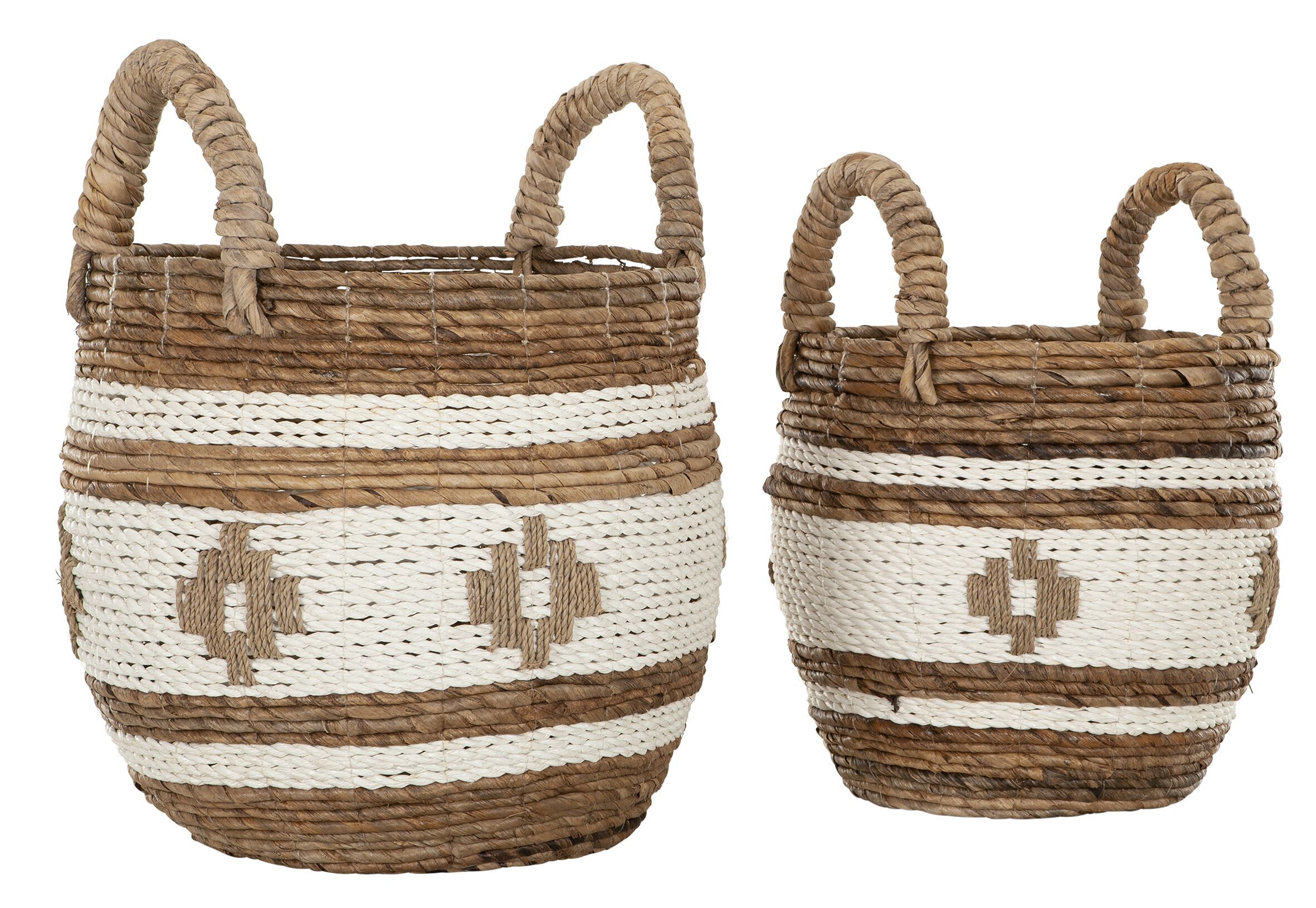 MUST Living Mand Cuzco – Stijlvolle waterhyacint set van 2 manden voor elk interieur