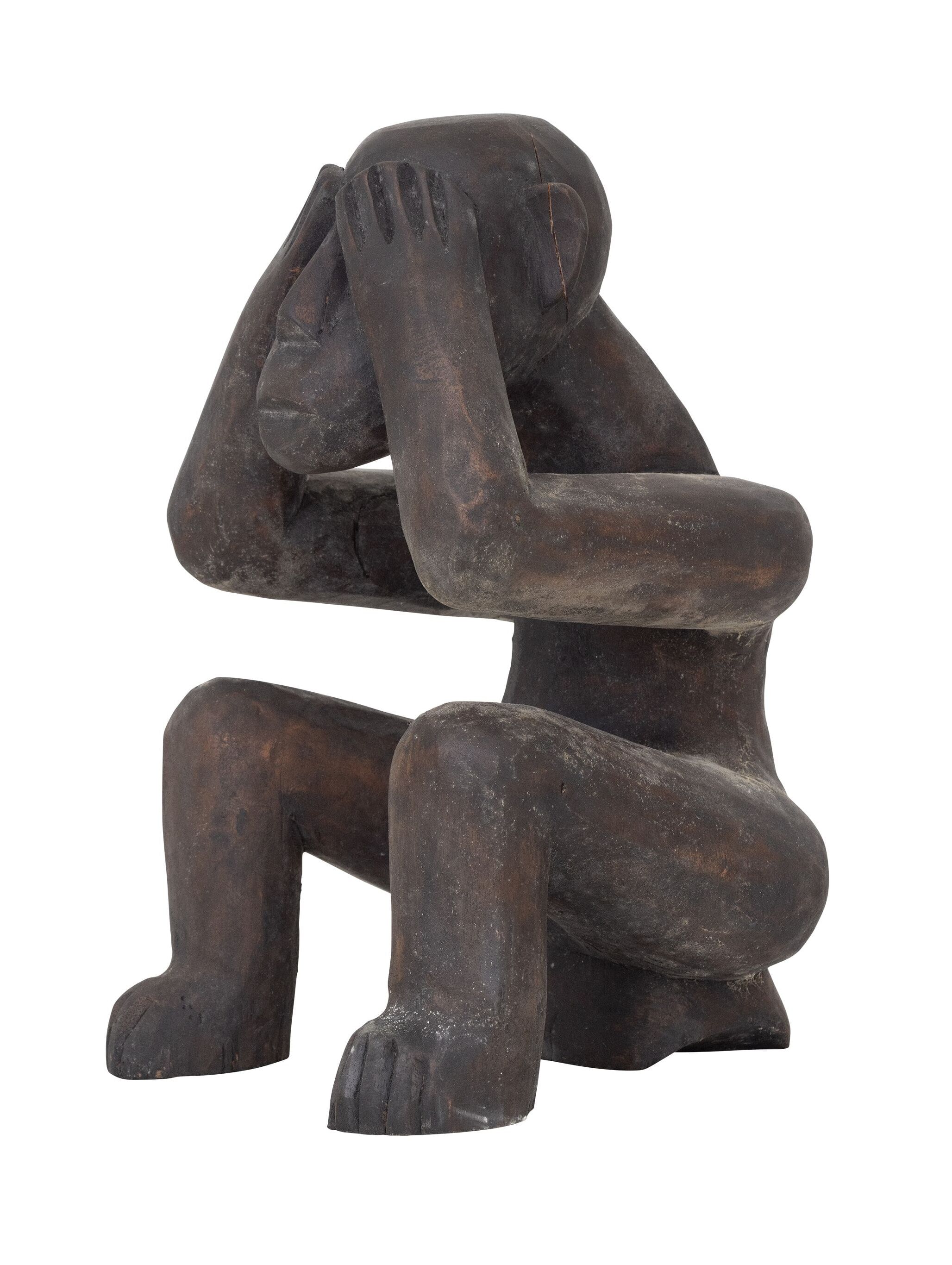 MUST Living Ornament See Nothing – Elegante Mahoniehouten Wanddecoratie