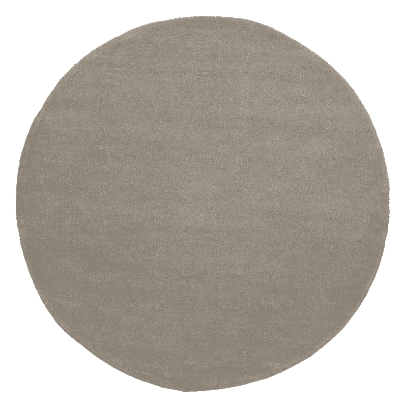 MUST Living Rond Vloerkleed Noble 250 cm – Tijdloos Taupe Design