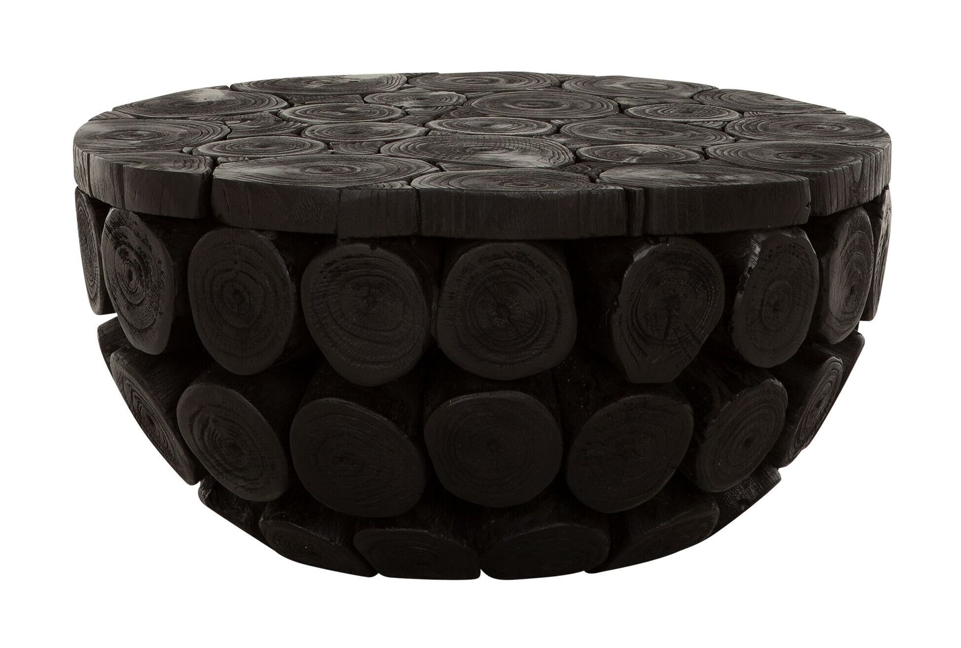 MUST Living ronde salontafel Cone – teakhout zwart, 62 cm