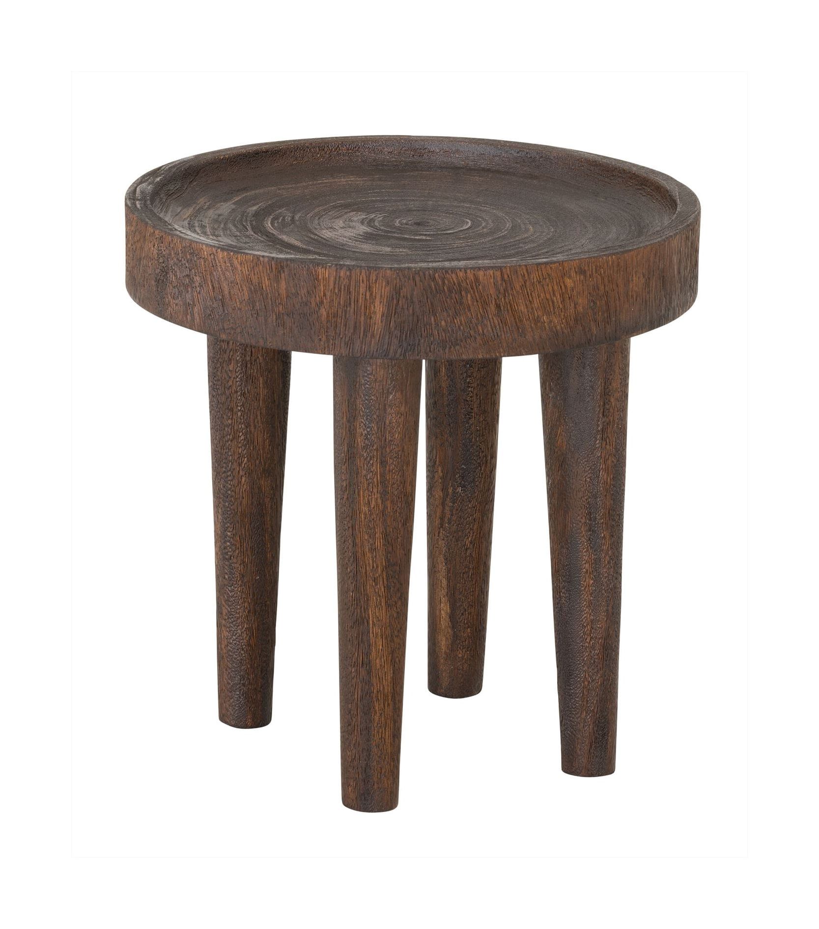MUST Living ronde salontafel‑tray van Suar hout – 45 cm, warme bruine tint