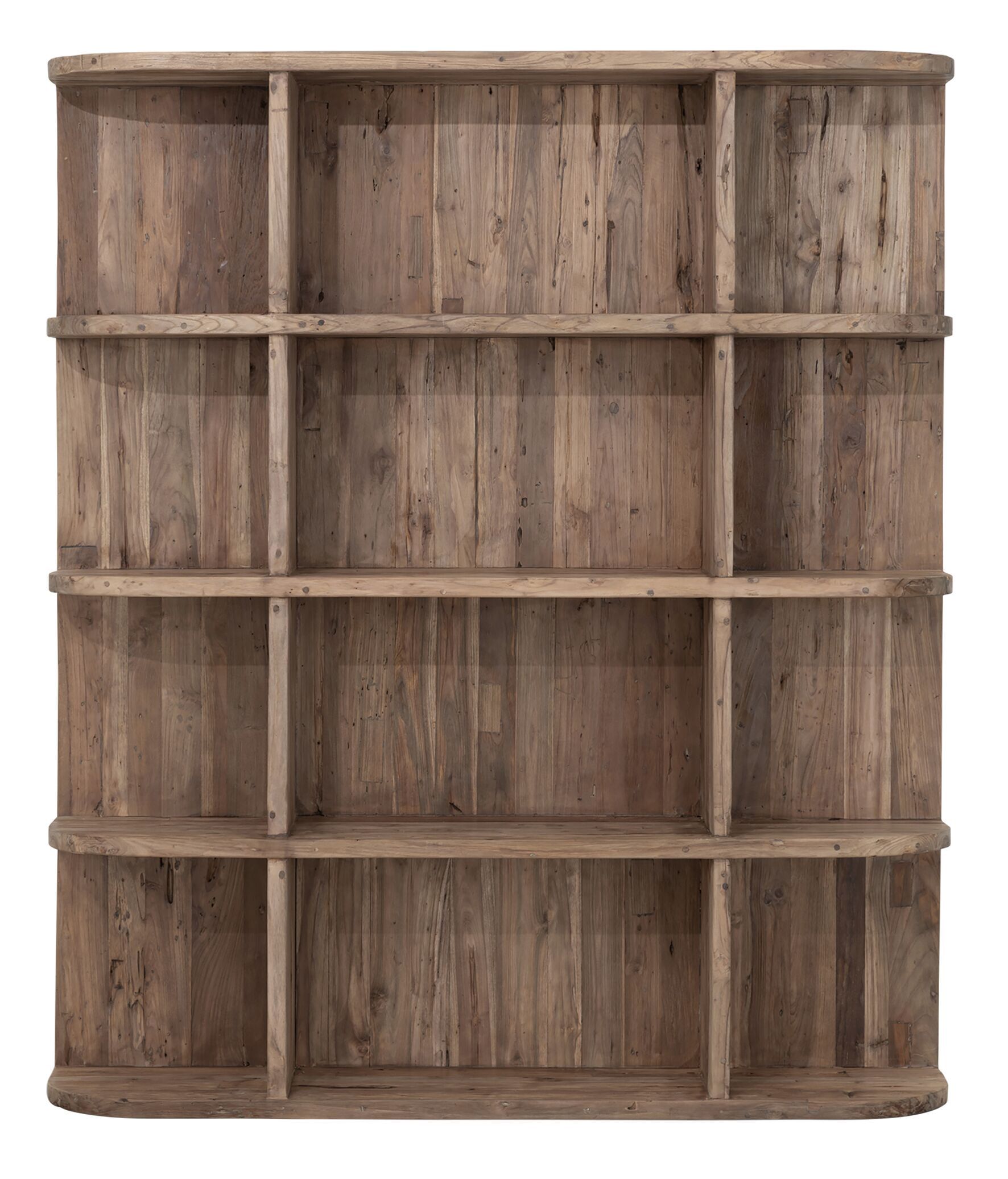 MUST Living Rush – Rustieke Teakhouten Boekenkast 160 × 140 cm