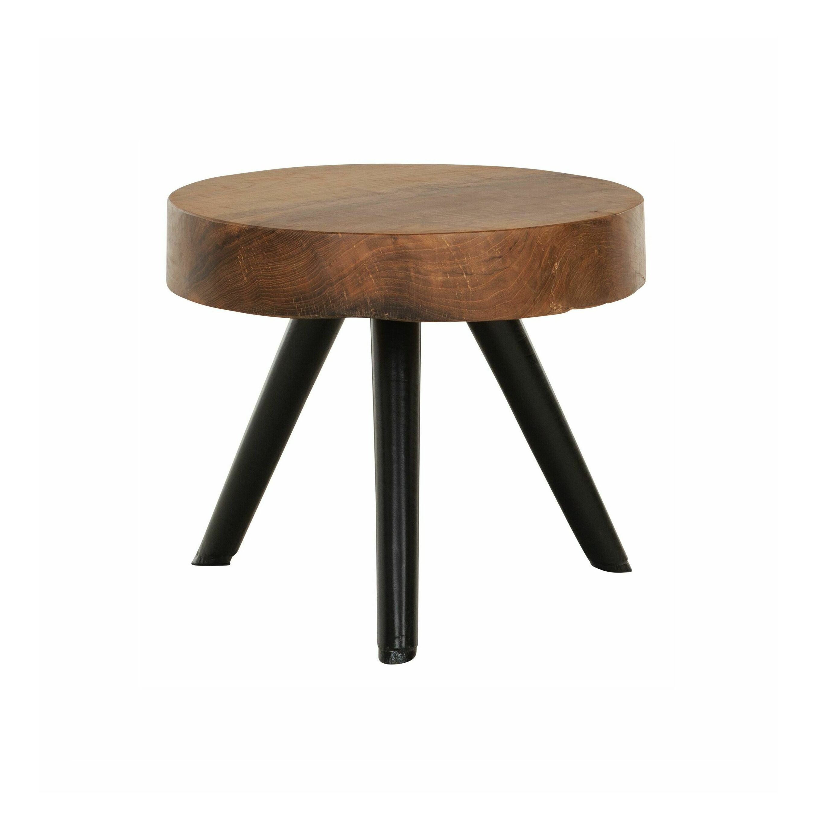 MUST Living Salontafel Disk Teakhout – Ronde tafel van 40 cm